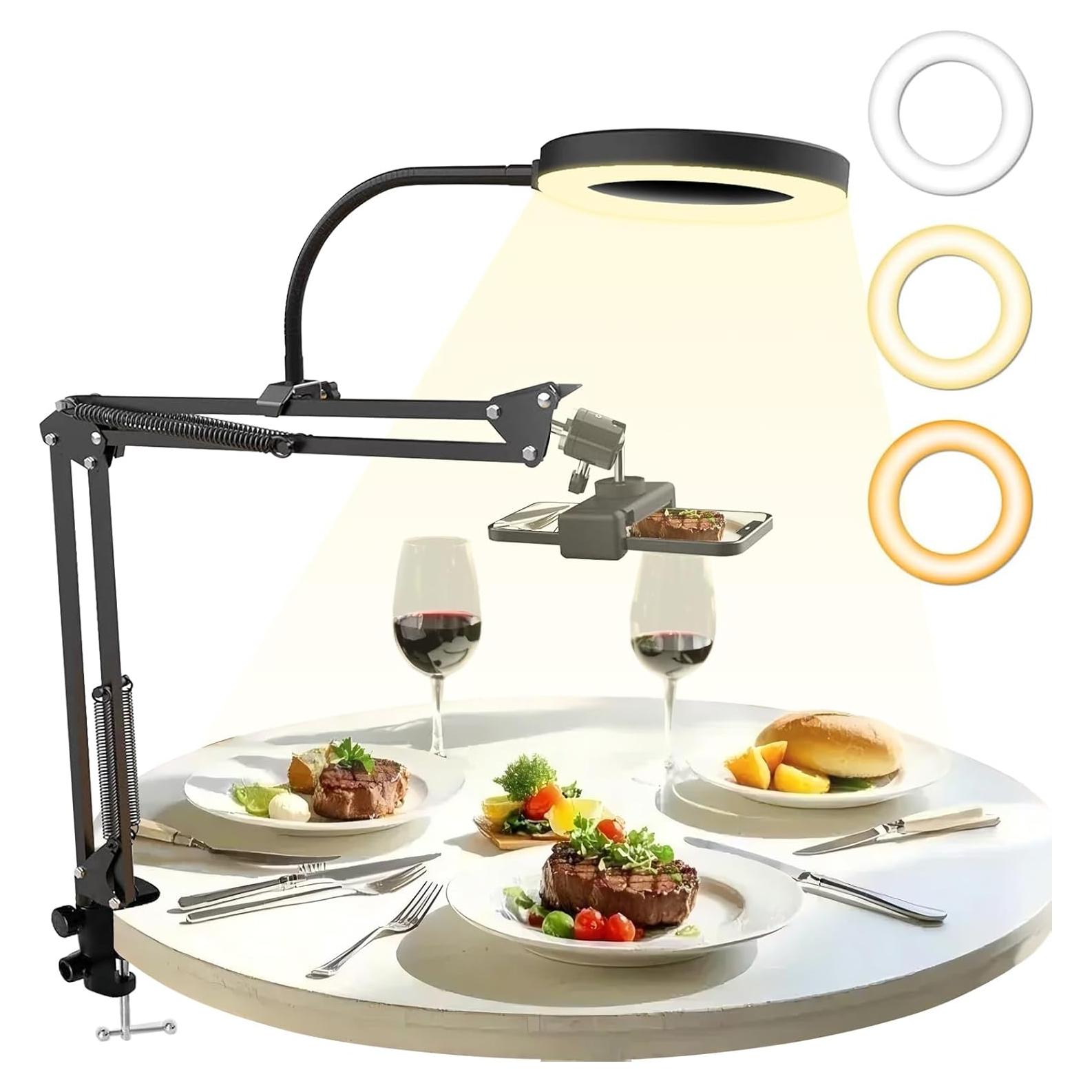 Soporte de Cámara con Luz de Anillo HISUEKIG 15.24 cm Ajustable