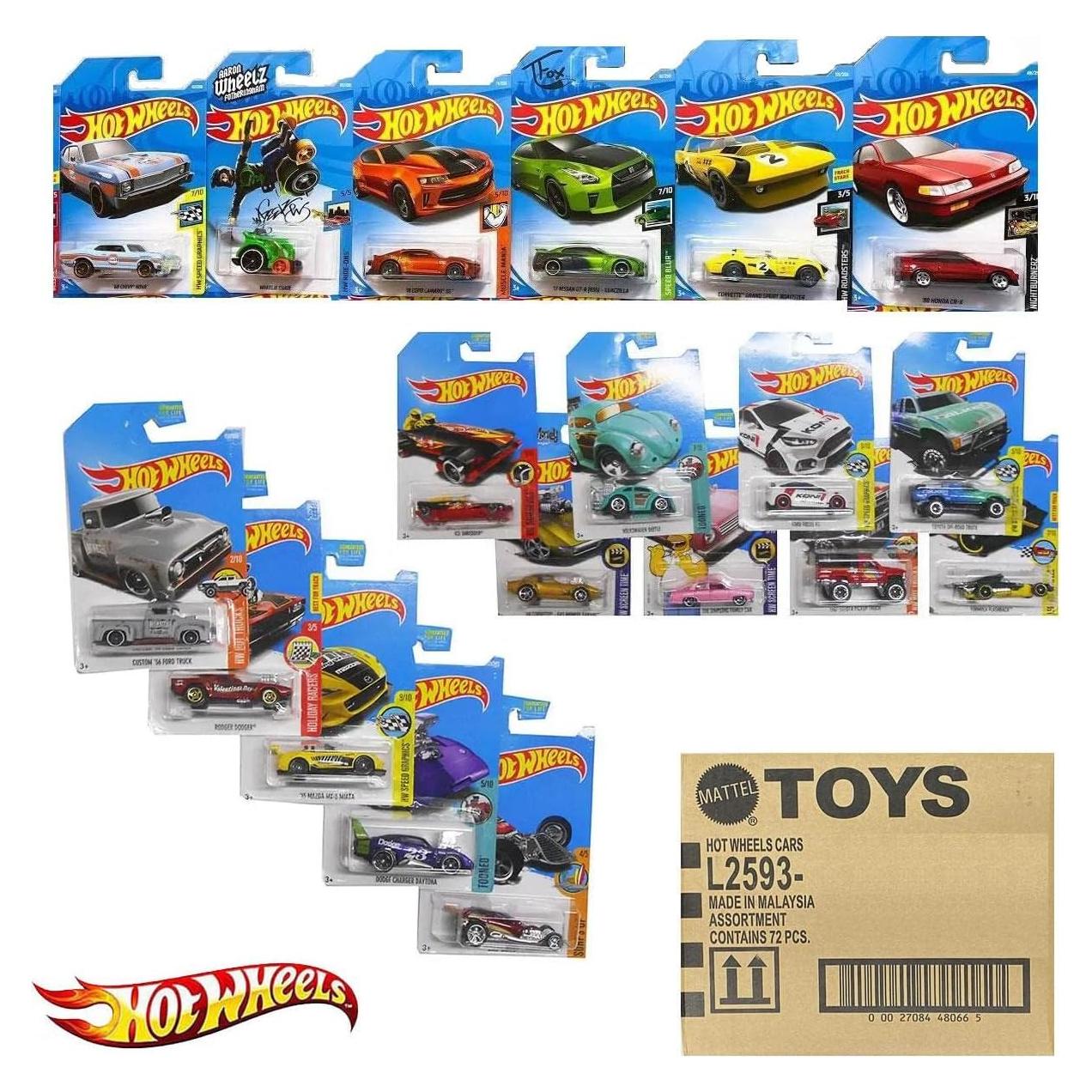 Hot Wheels 72 Coches de Juguete Aleatorios Mattel 1,59 kg