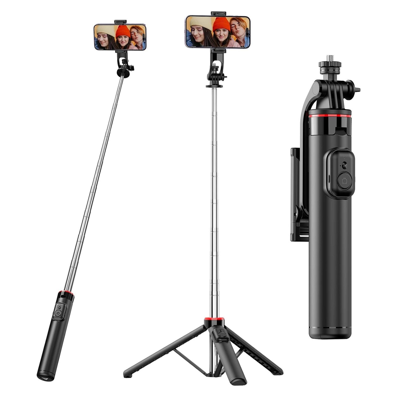 Trípode KAZTORY 132 cm para Teléfono y Selfie Stick