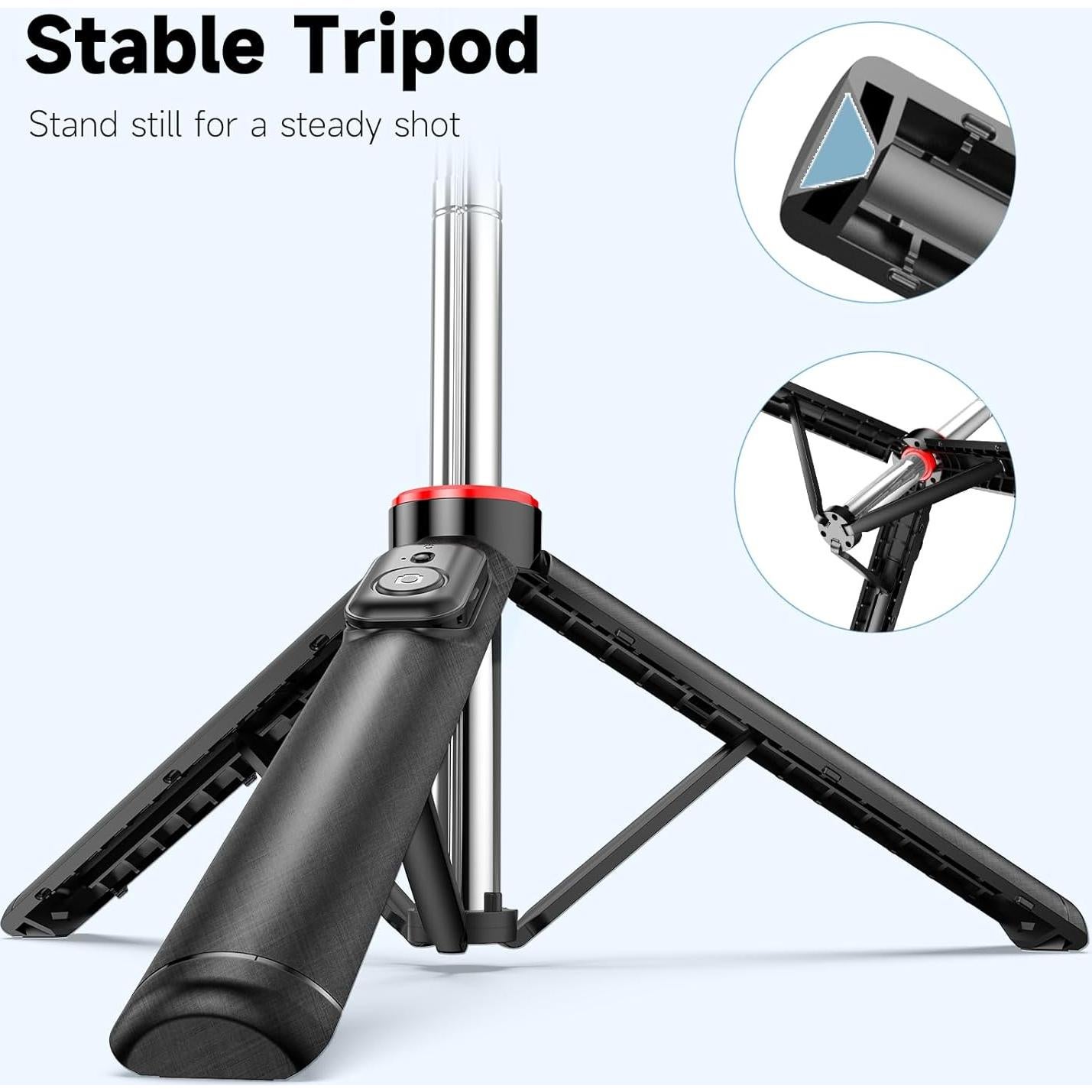 Trípode KAZTORY 132 cm para Teléfono y Selfie Stick