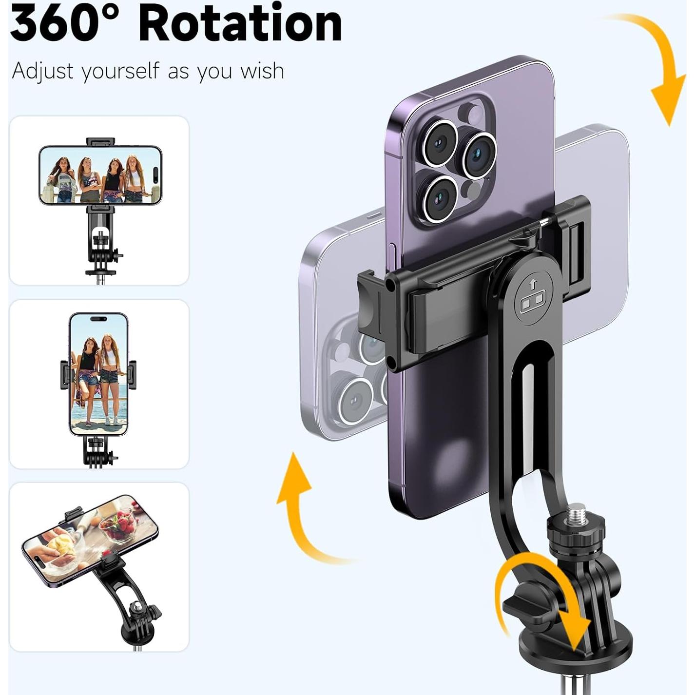 Trípode KAZTORY 132 cm para Teléfono y Selfie Stick