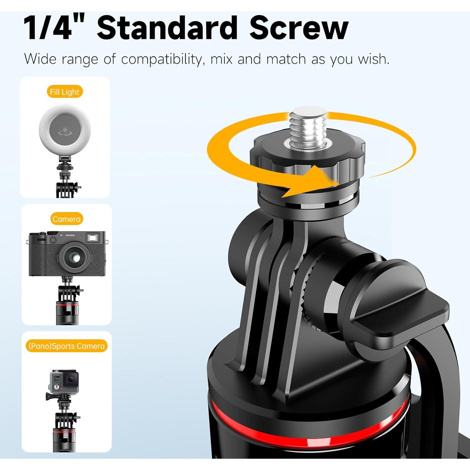 Trípode KAZTORY 132 cm para Teléfono y Selfie Stick