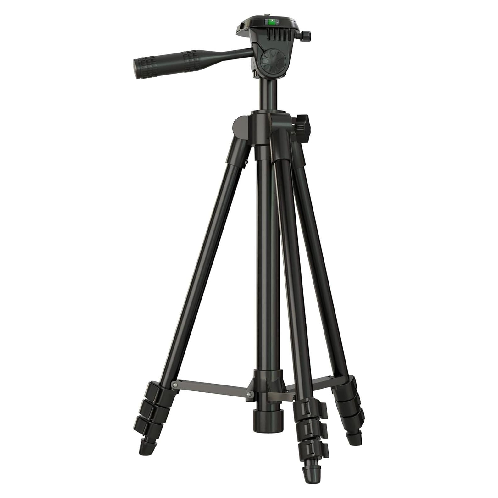 Soporte de Teléfono Trípode Aluminio 130cm con Nivel de Burbuja