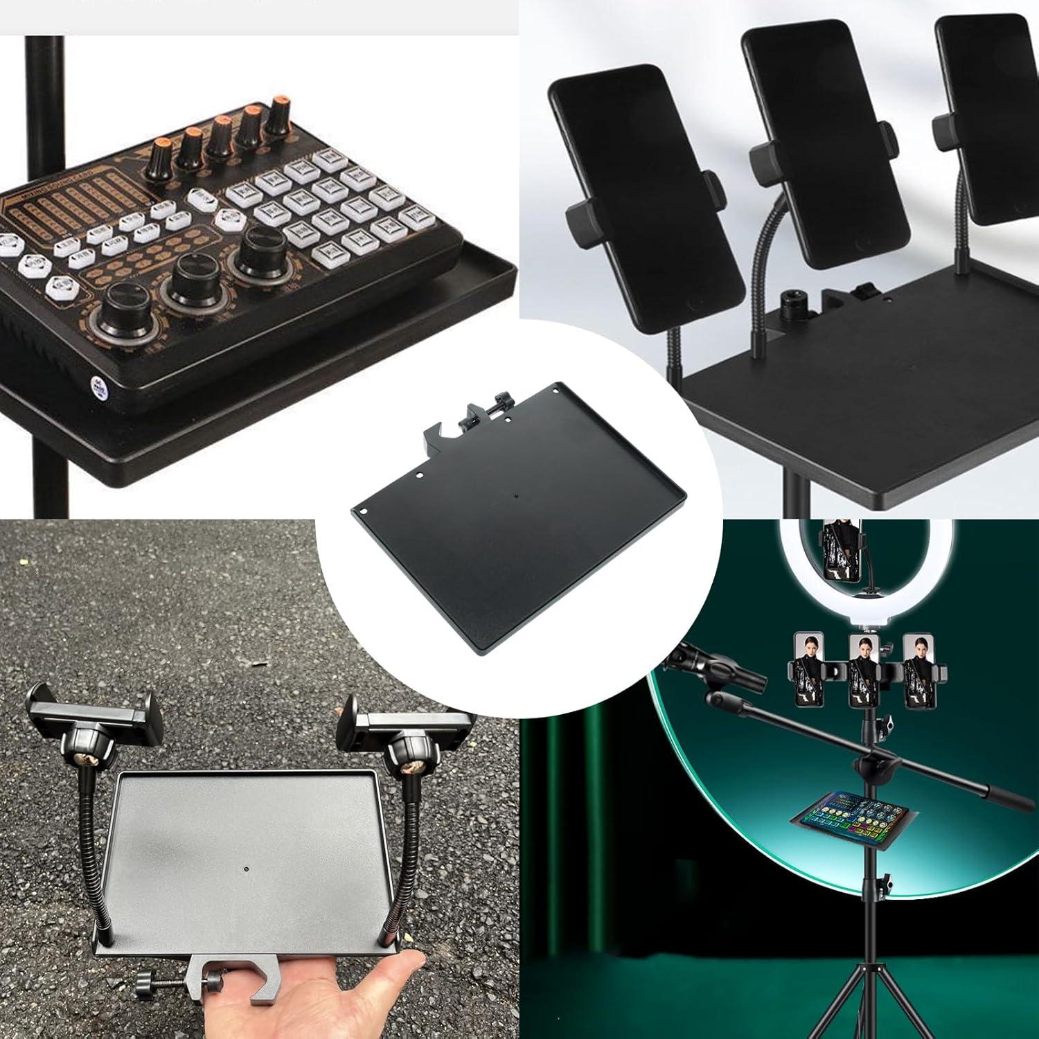 Bandeja de Soporte para Micrófono Lilaly 14x20 cm Abrazadera