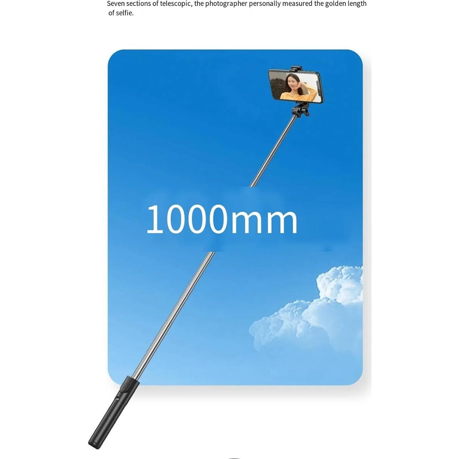 Trípode Extensible 3 en 1 PINHEN para Teléfono Móvil Negro