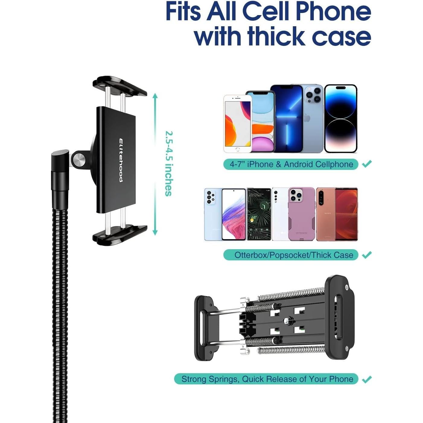 Trípode para teléfono Elitehood PT-02 2.03m con control remoto