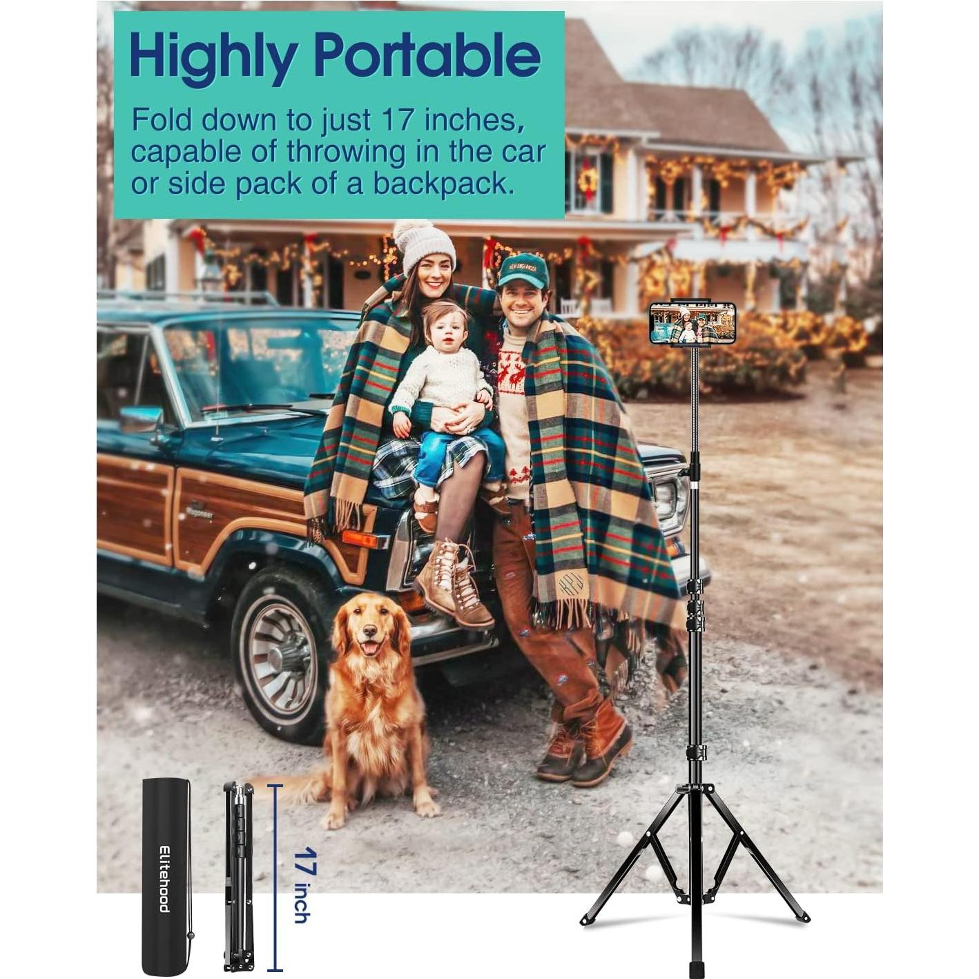 Trípode para teléfono Elitehood PT-02 2.03m con control remoto