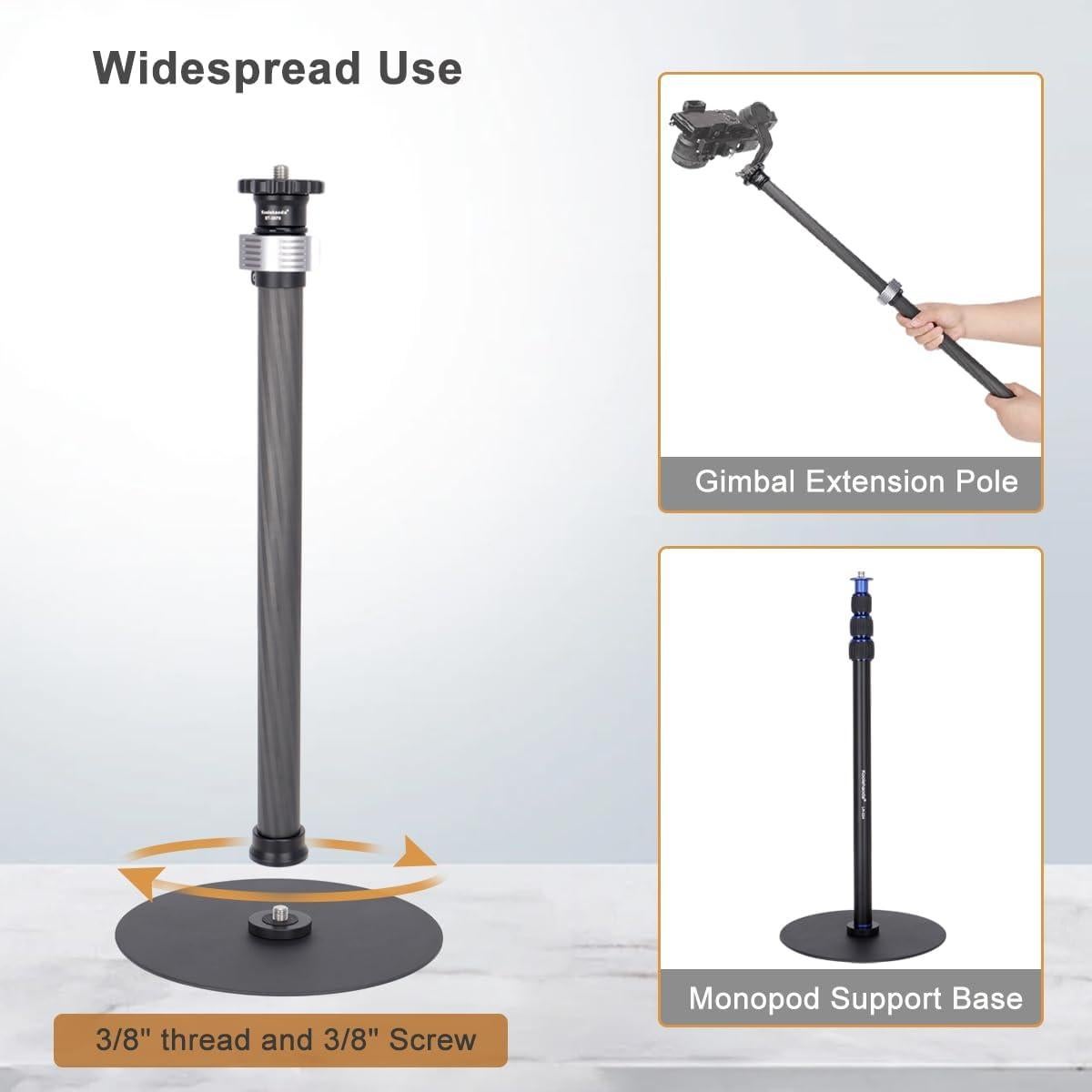 Soporte Monopod Koolehaoda Ajustable 40.64cm-71.12cm para Cámara