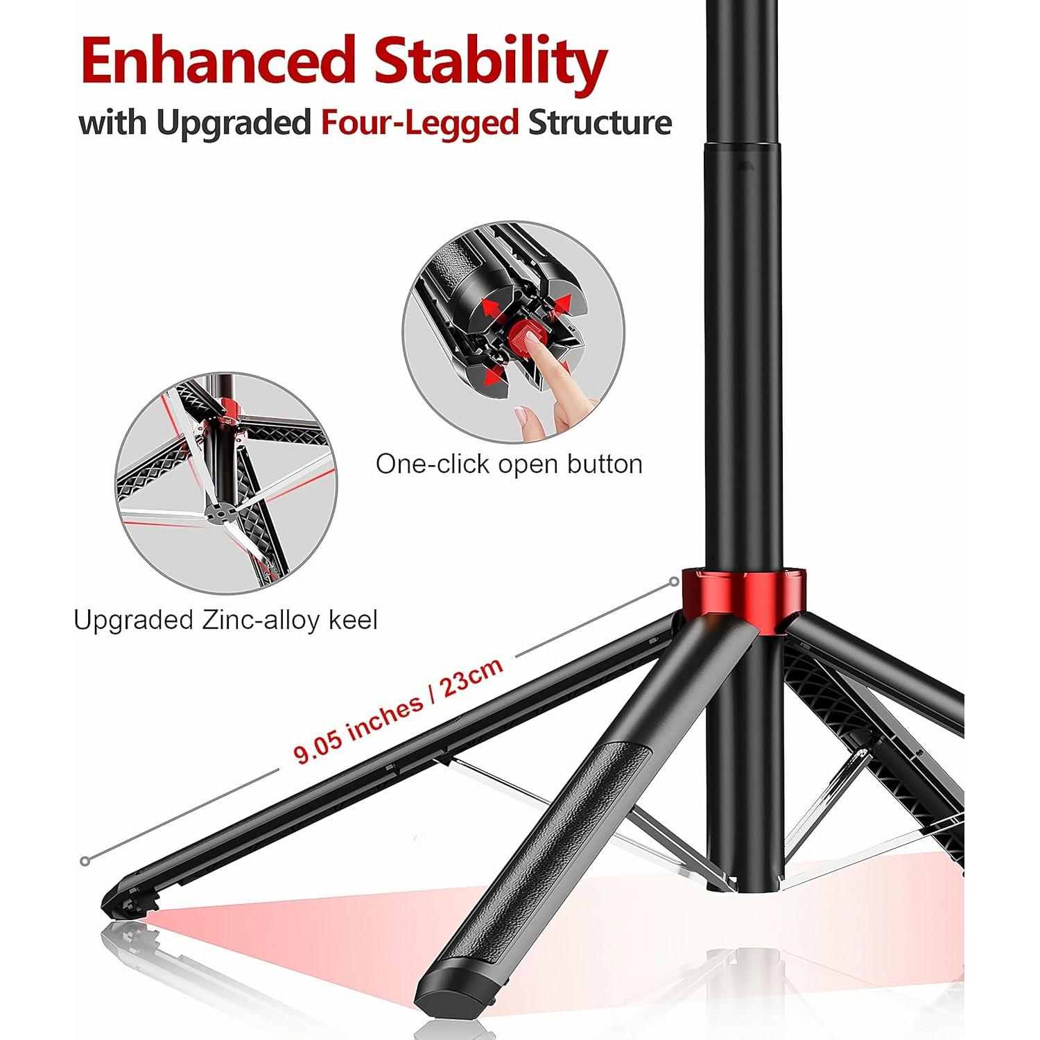 Palo de Selfie Trípode Huryfox 180cm con Control Remoto