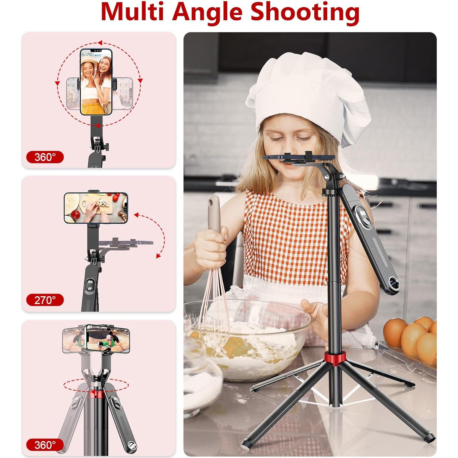 Palo de Selfie Trípode Huryfox 180cm con Control Remoto