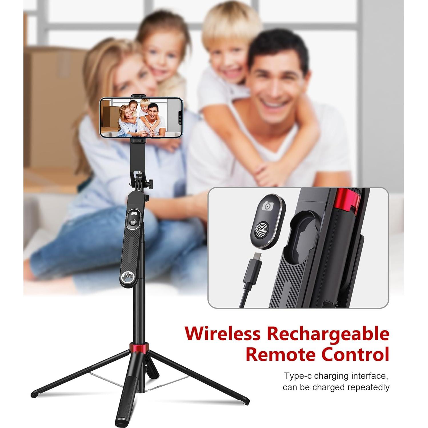 Palo de Selfie Trípode Huryfox 180cm con Control Remoto