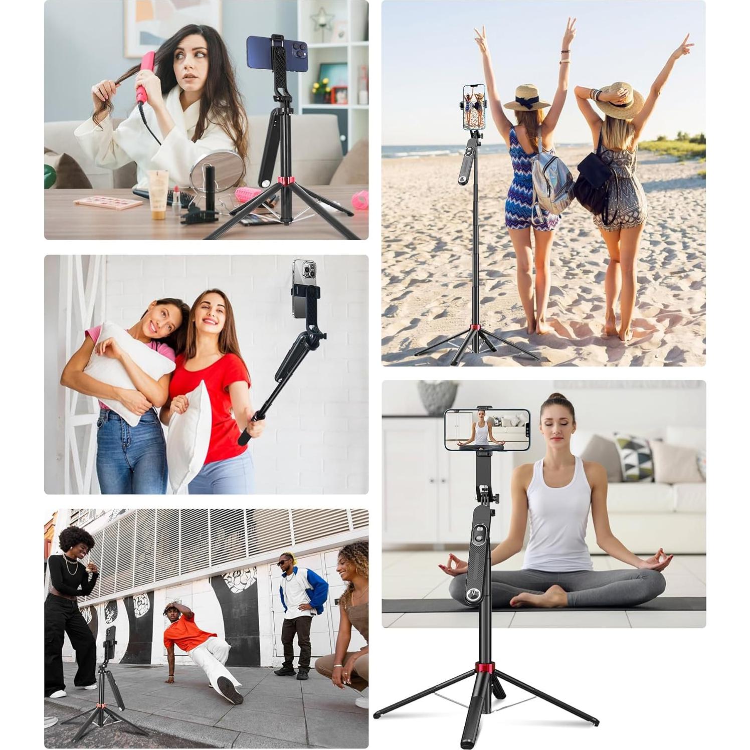 Palo de Selfie Trípode Huryfox 180cm con Control Remoto