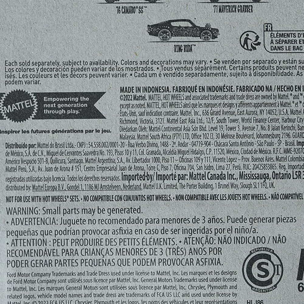 Hot Wheels Coche a Escala 1:64 '71 Maverick Grabber Halloween