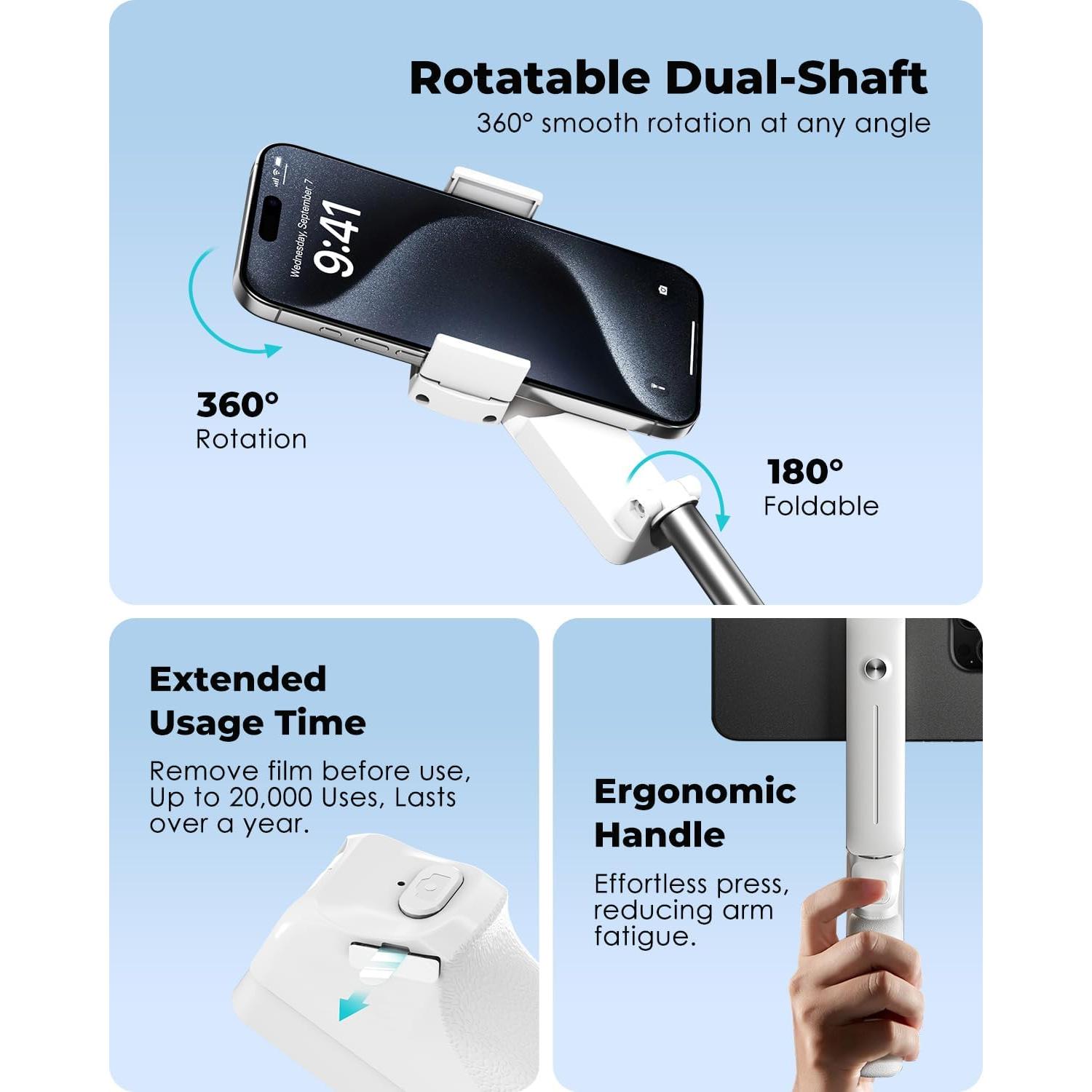 Soporte para Selfie Viozon I6 Extensible 70cm Inalámbrico