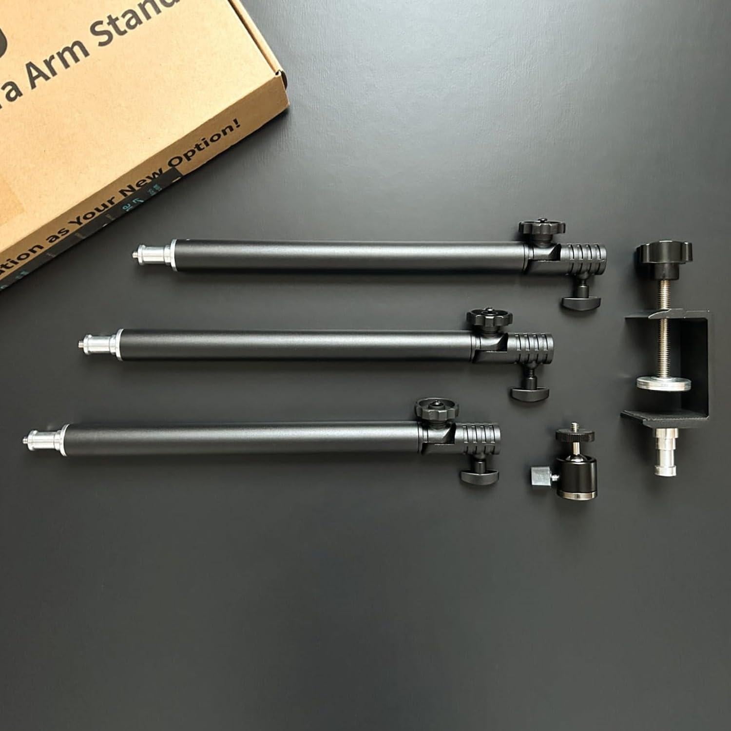 HEMMOTOP Overhead Camera Mount, Camera Arm Desk Mount Max. Load 6.6 LBS, Flexible Adjustable Webcam Stand for Desk Max. Height 41.1", Over The Top Camera Tripod for Cooking, Video Recording MS05