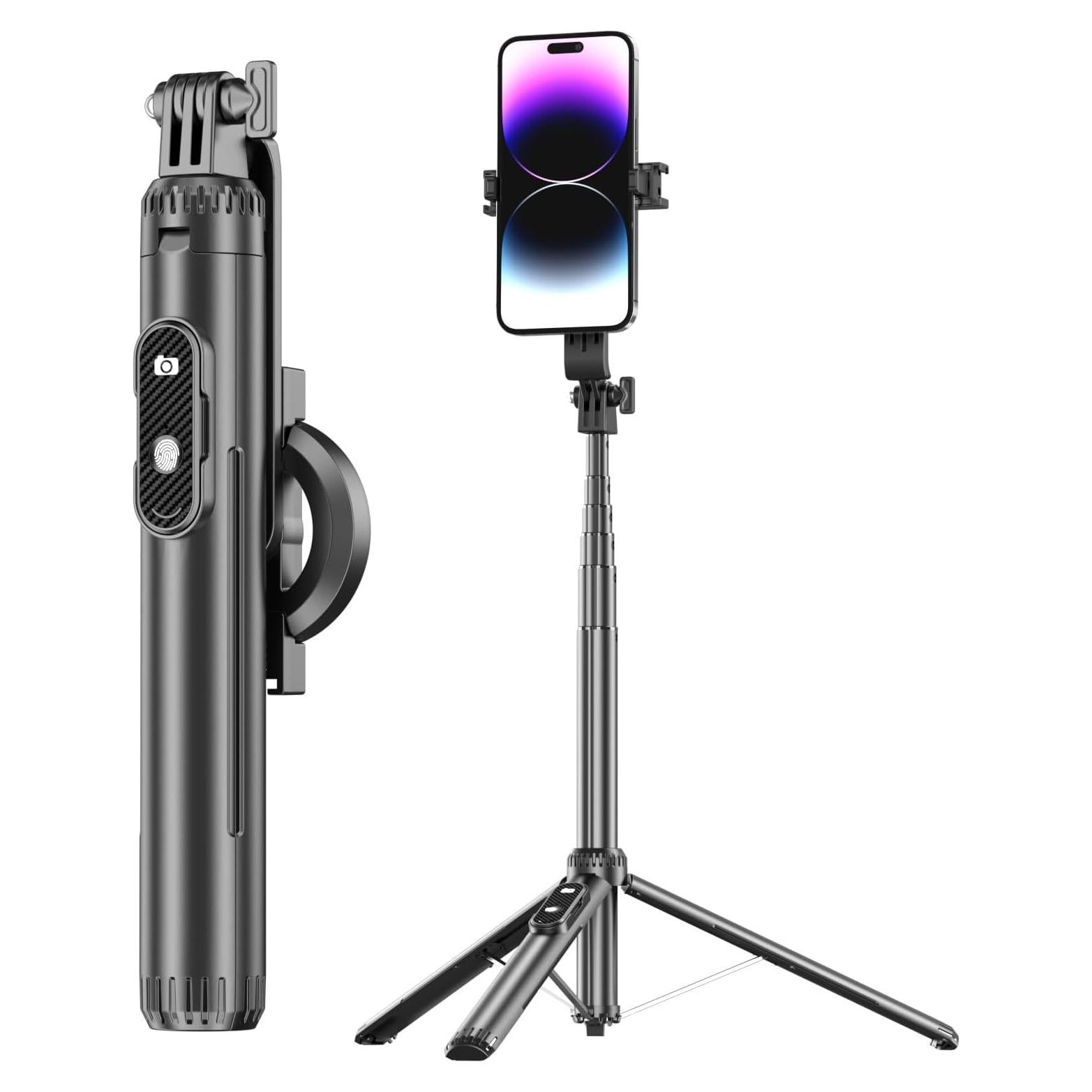 Trípode de Selfie Magnético UNILLQSS 152 cm con Control Remoto