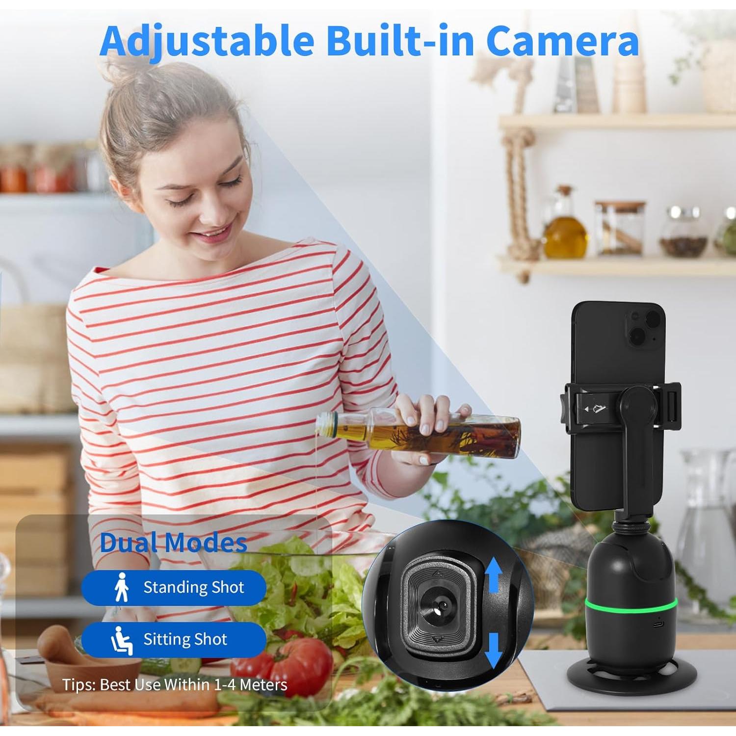 Trípode Automático KozyOne con Seguimiento Facial 360° y Luz