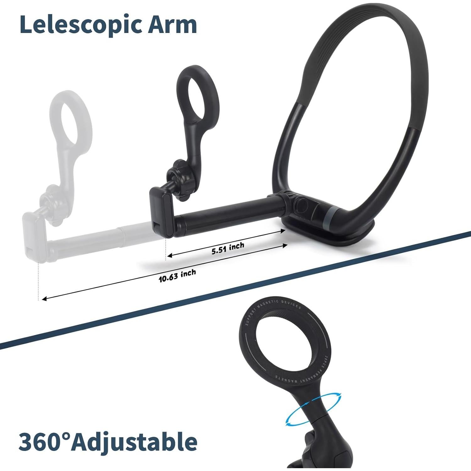 Soporte de Teléfono Magnético para Cuello Fadzhu 2024 - 360°