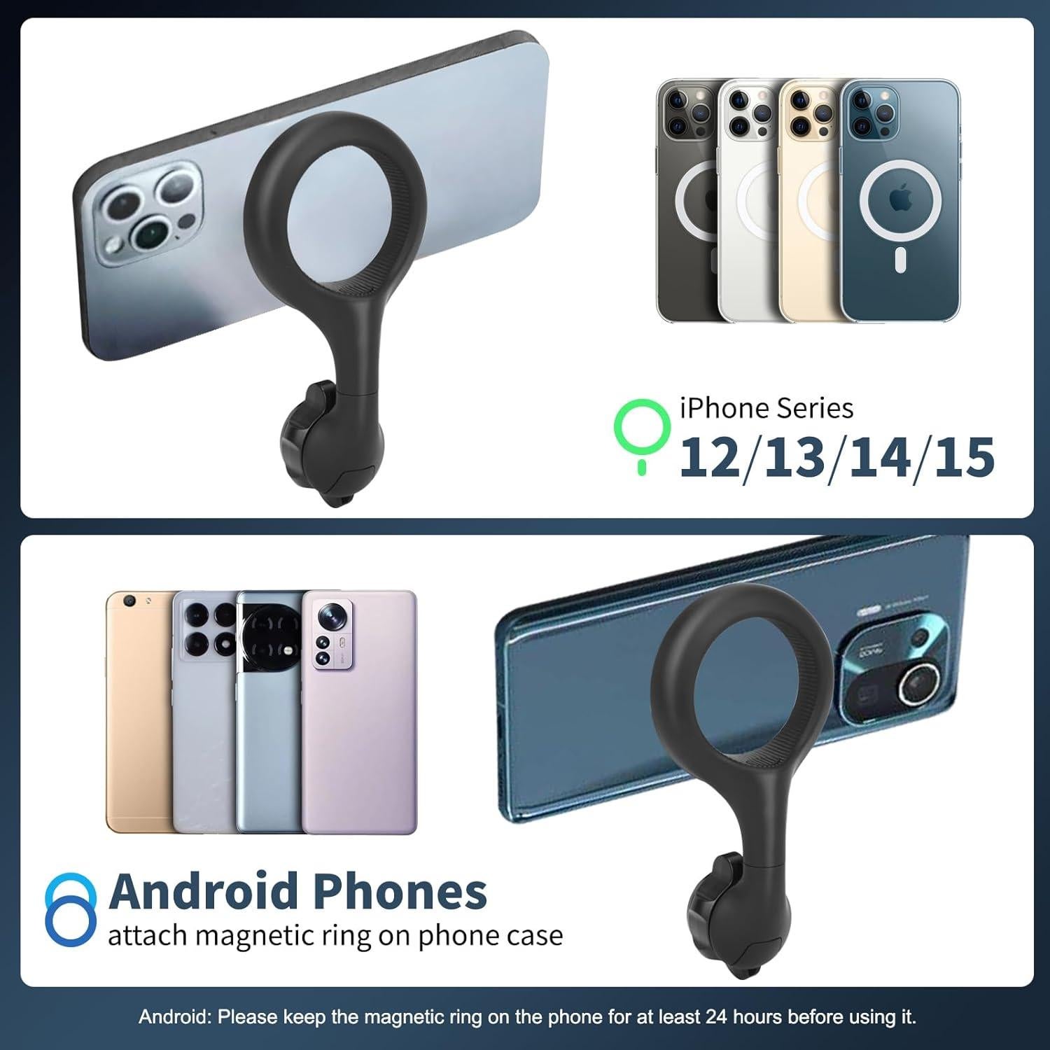 Soporte de Teléfono Magnético para Cuello Fadzhu 2024 - 360°