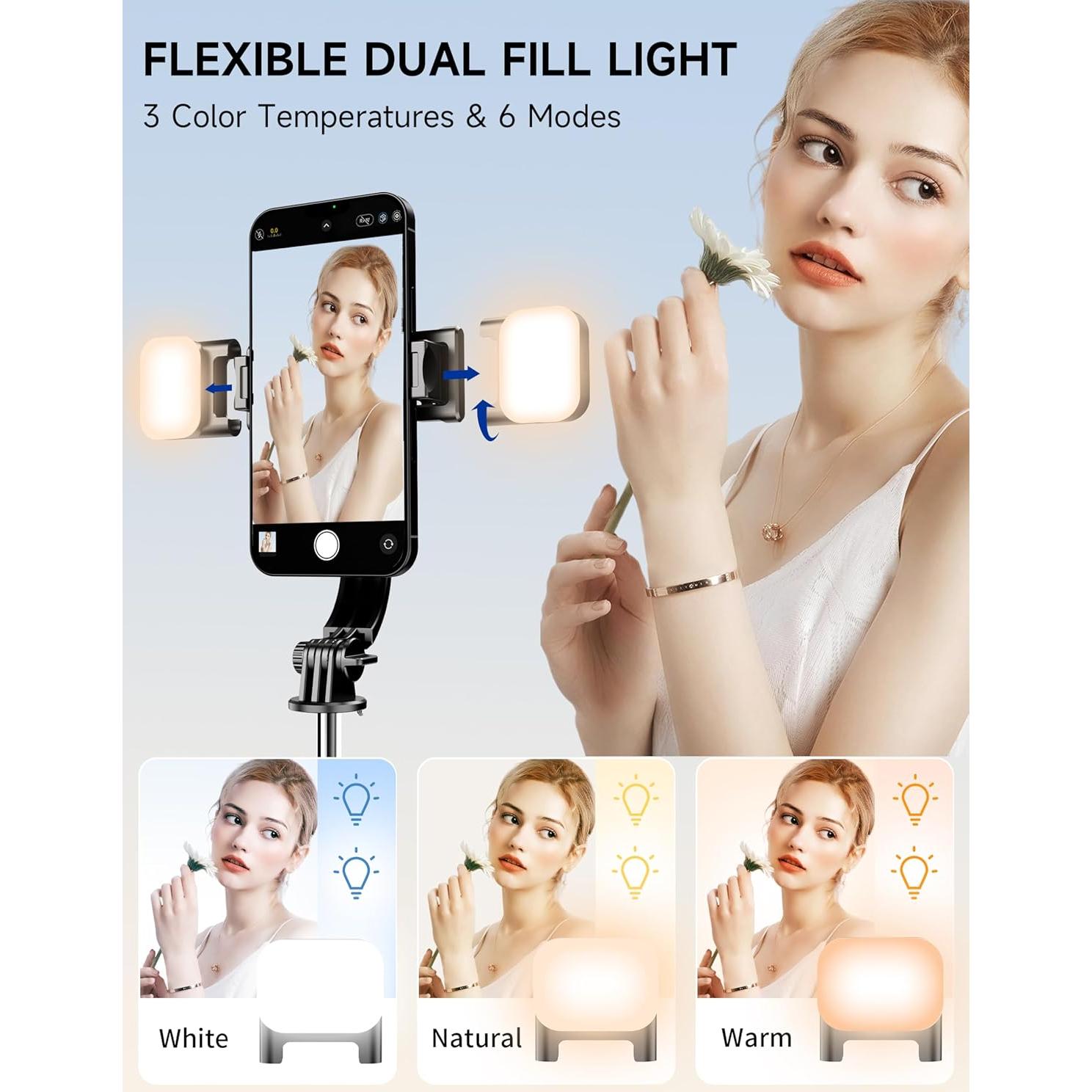 Trípode para Selfie SelfieShow L13D con 2 Luces LED Ajustables