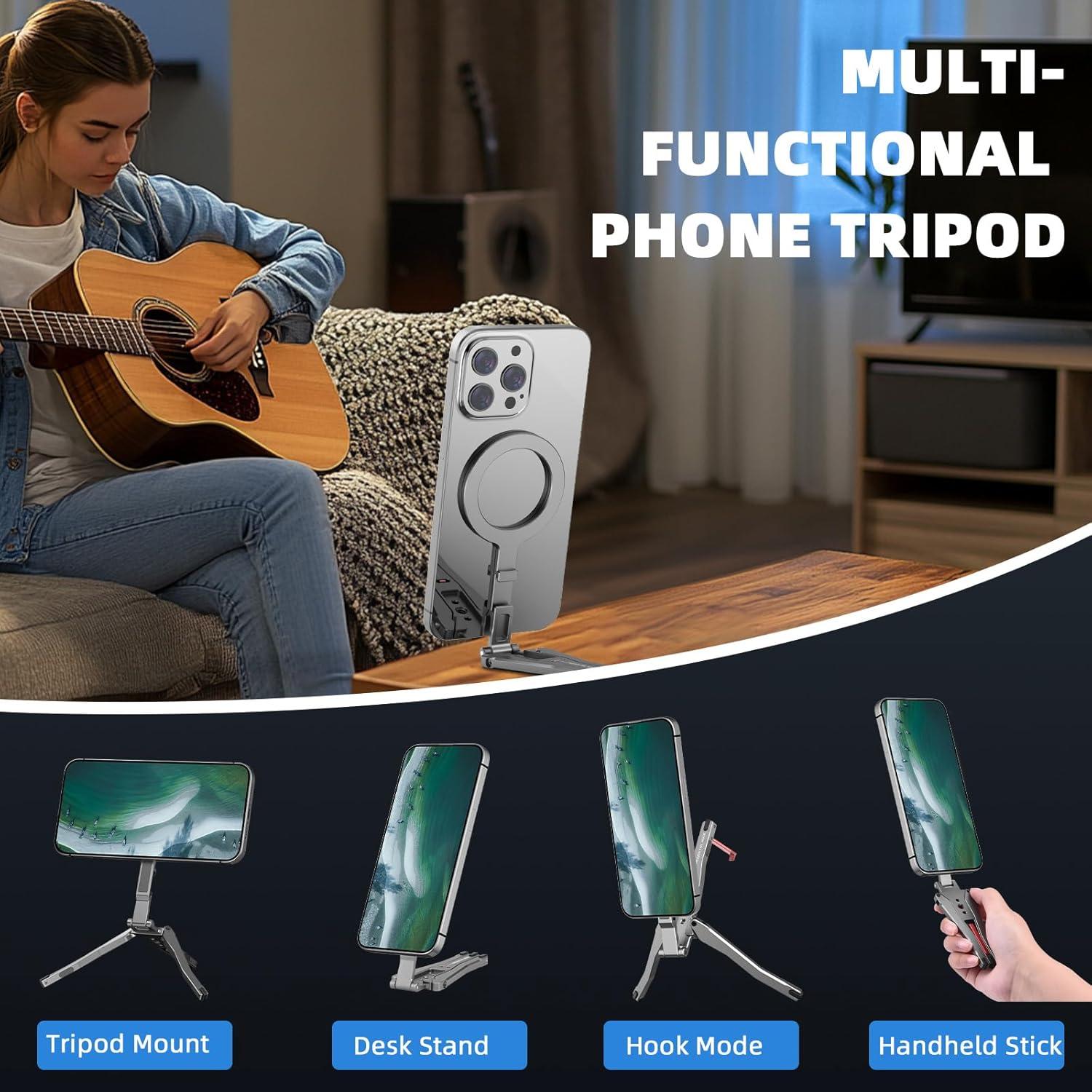 Trípode Magnético BRDRC para iPhone 16/15/14/13/12 Pro Max