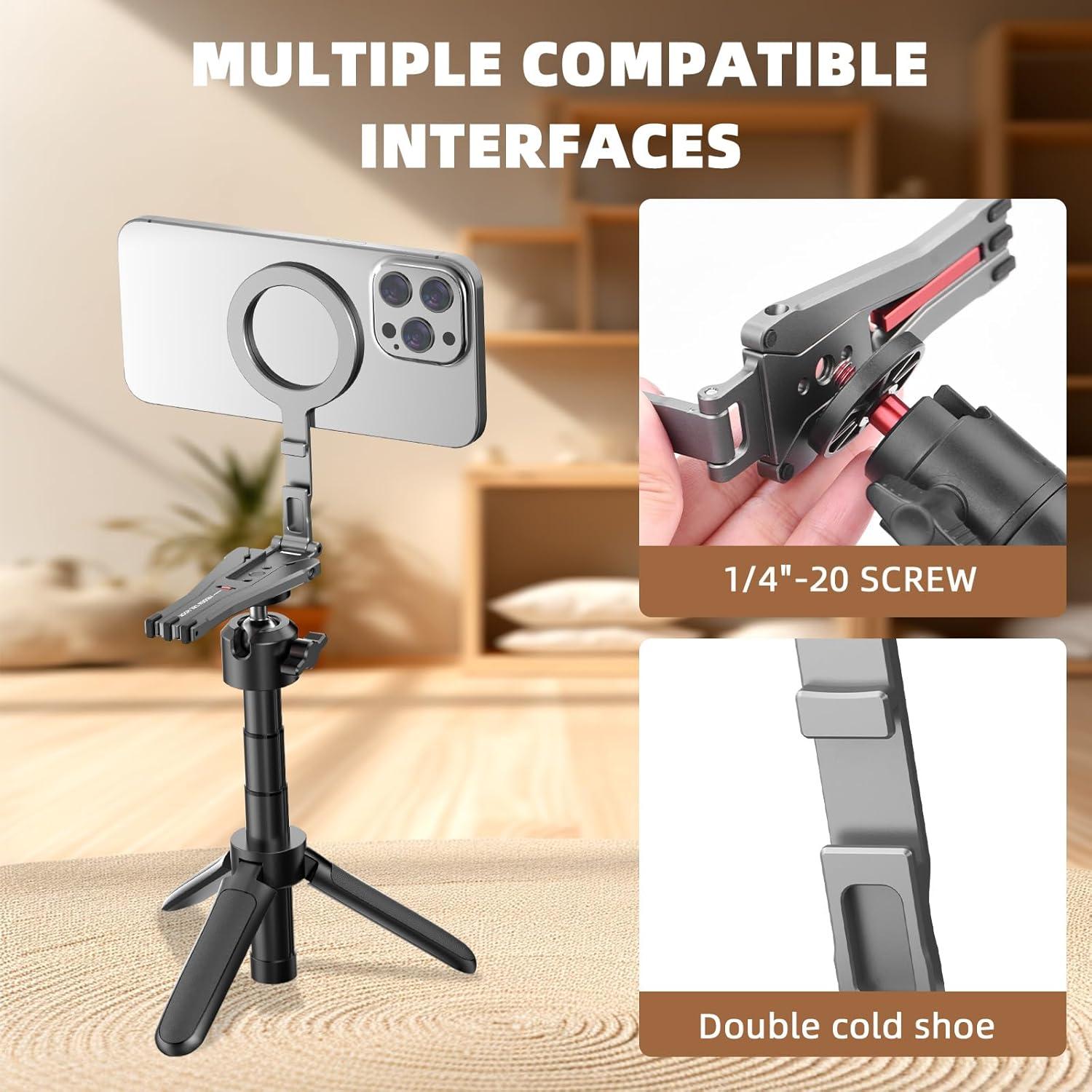 Trípode Magnético BRDRC para iPhone 16/15/14/13/12 Pro Max