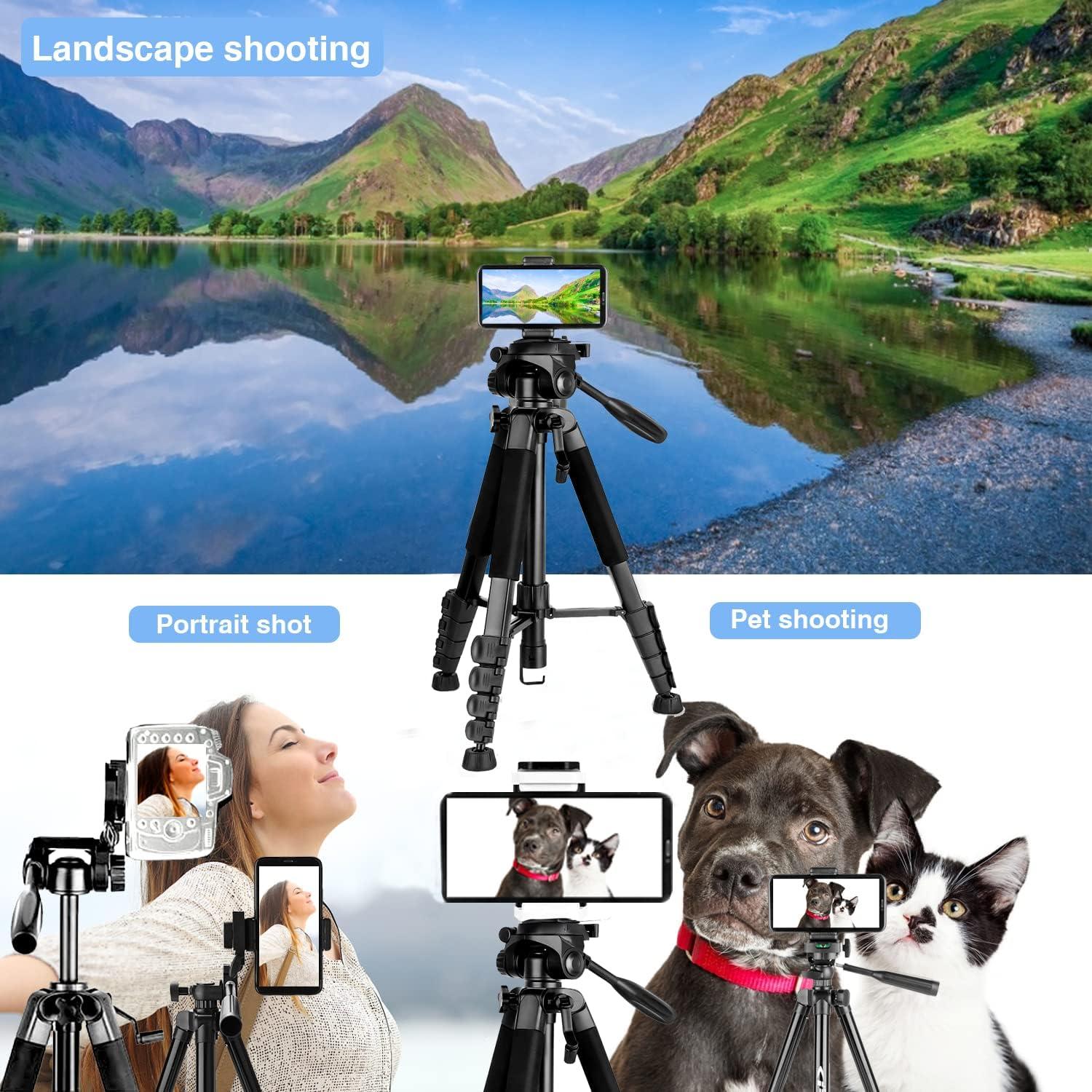 Trípode de Aluminio LJ 205.74 cm para Teléfono y Cámara