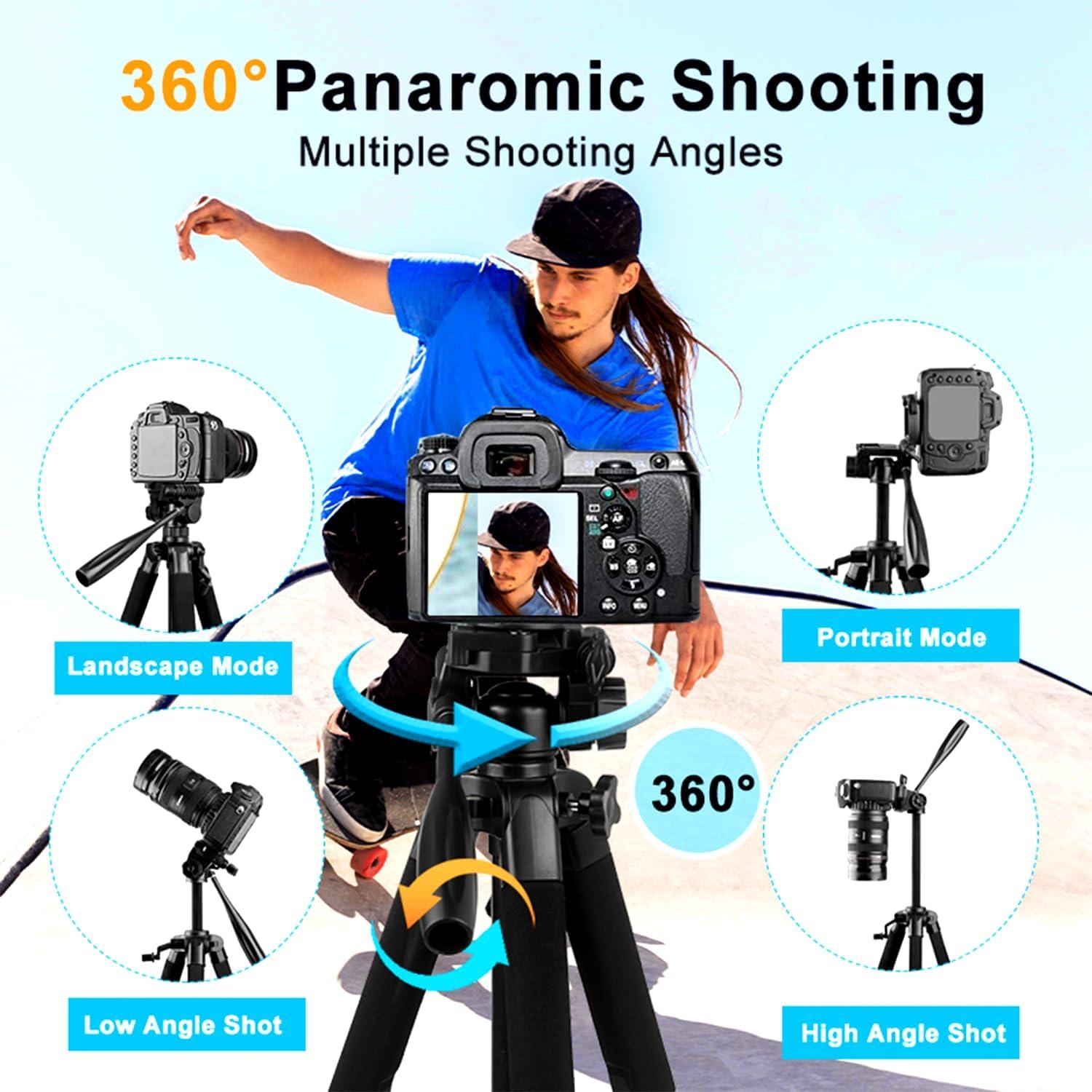 Trípode de Aluminio LJ 205.74 cm para Teléfono y Cámara