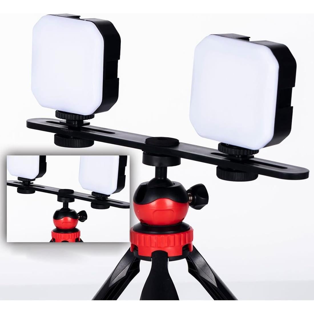 Soporte de Luz Fotográfica Doble RecDec - 2 Unidades Ajustables