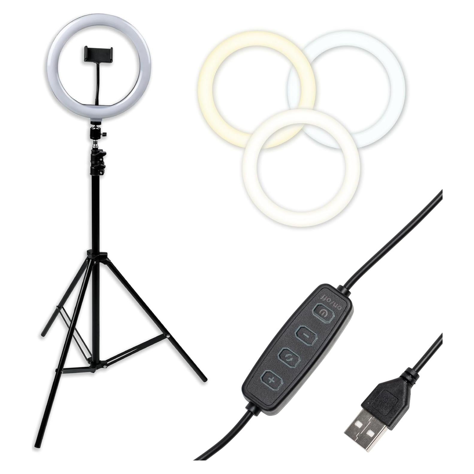 Luz de Anillo LED 10" Gator Frameworks con Trípode 1.8m