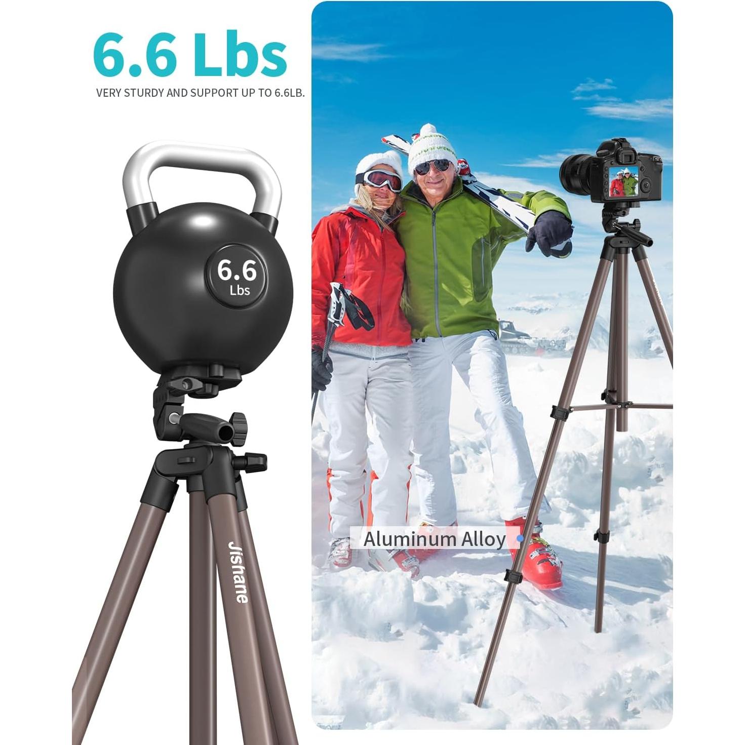 Trípode de Cámara JISHANE VT-831HYS Aluminio 180 cm 3 kg