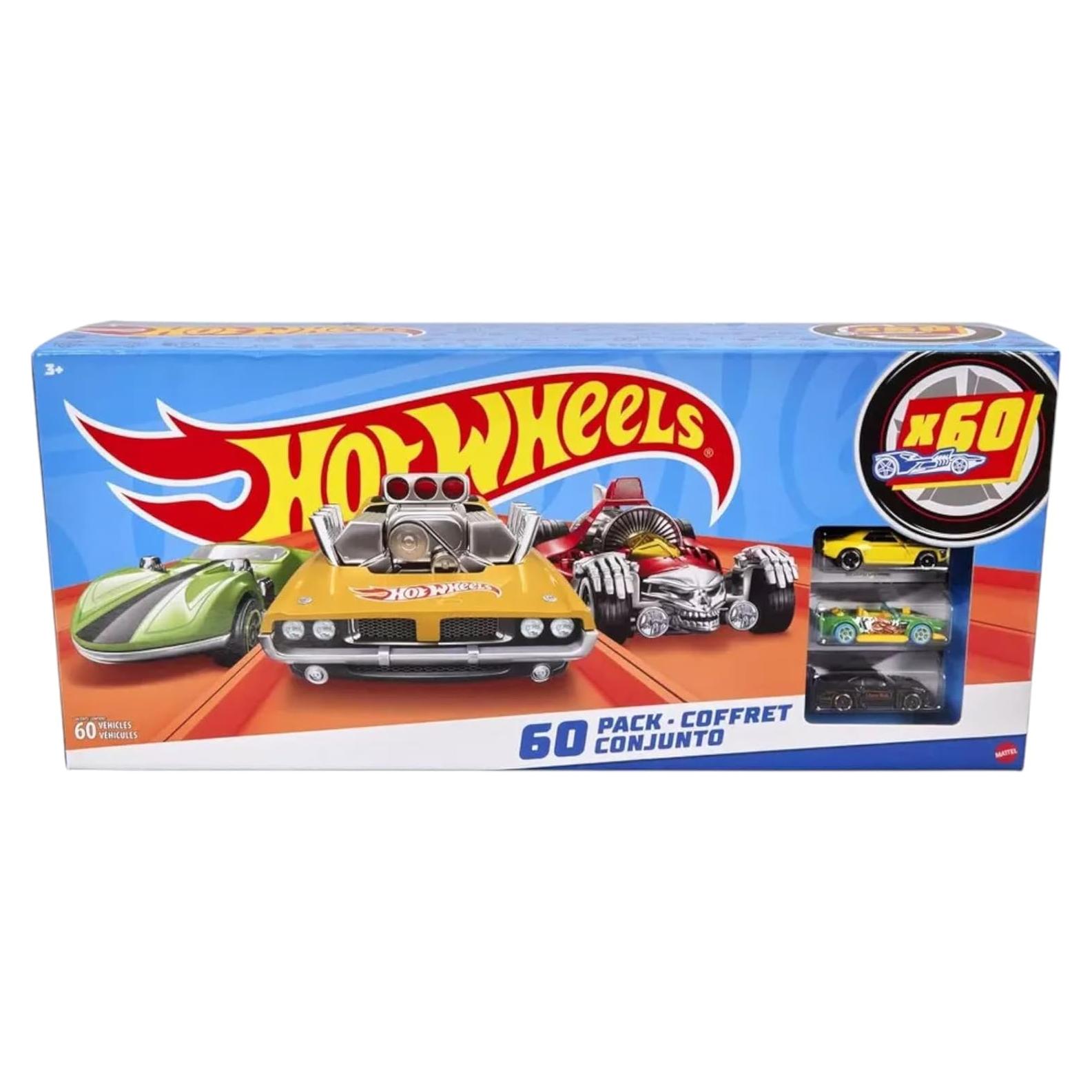 Set de 60 coches de metal fundido Hot Wheels 1:64 variados