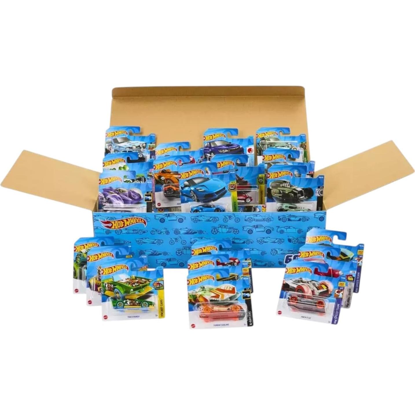 Set de 60 coches de metal fundido Hot Wheels 1:64 variados