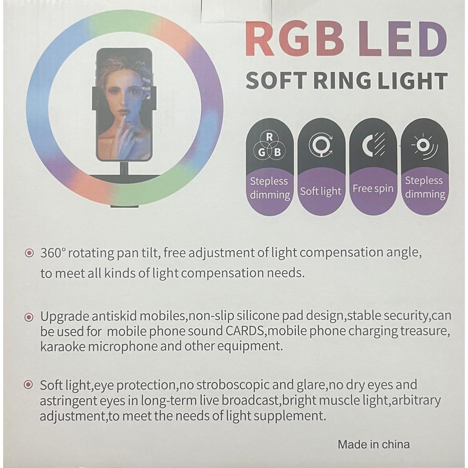 Anillo de Luz JAZ MJ30 LED RGB 30 cm para Selfies y Streaming