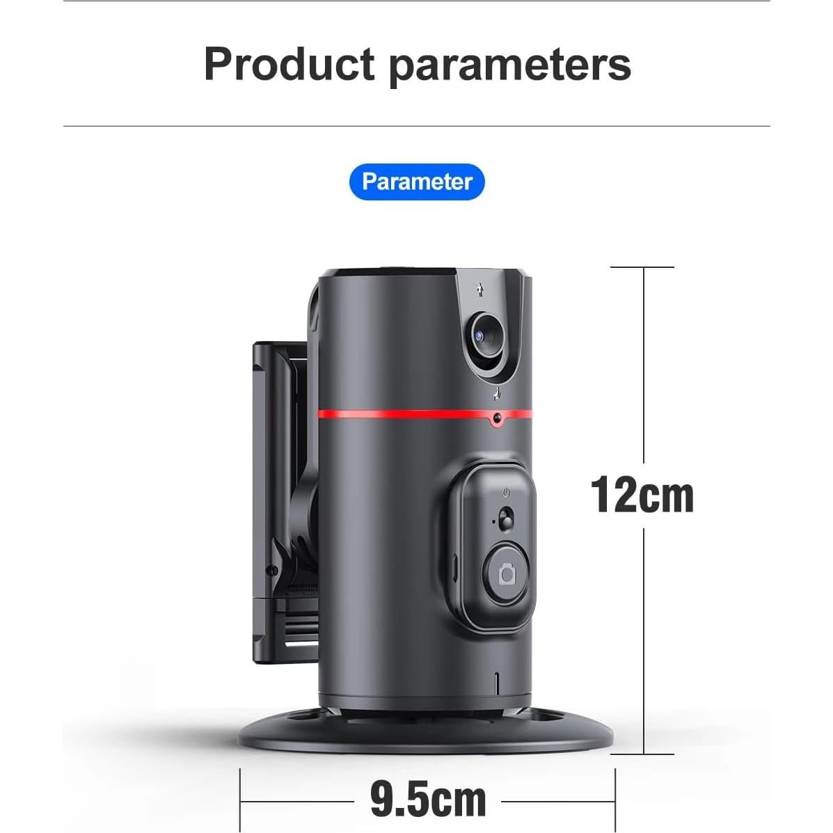 Soporte para teléfono con seguimiento facial automático 360°