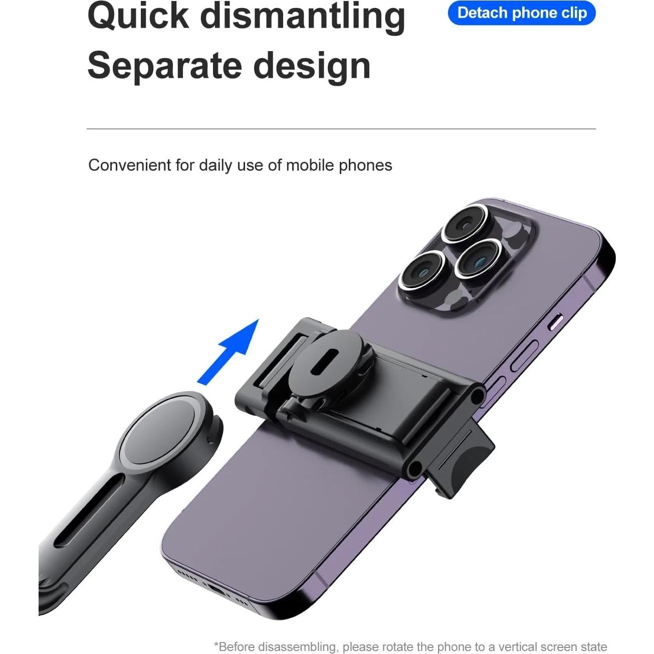 Soporte para teléfono con seguimiento facial automático 360°