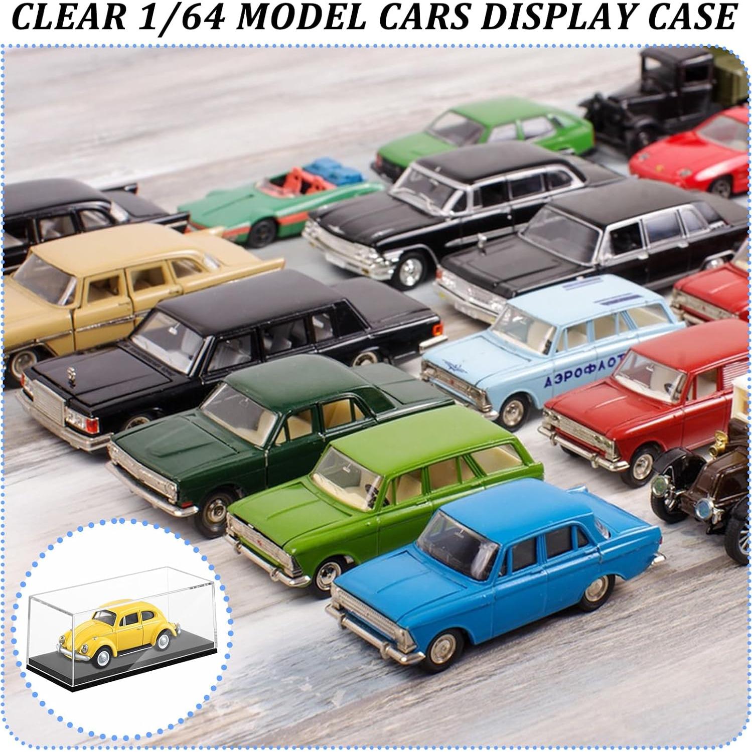 12 Cajas de Exhibición Acrílicas para Autos 1:64 Hlimior