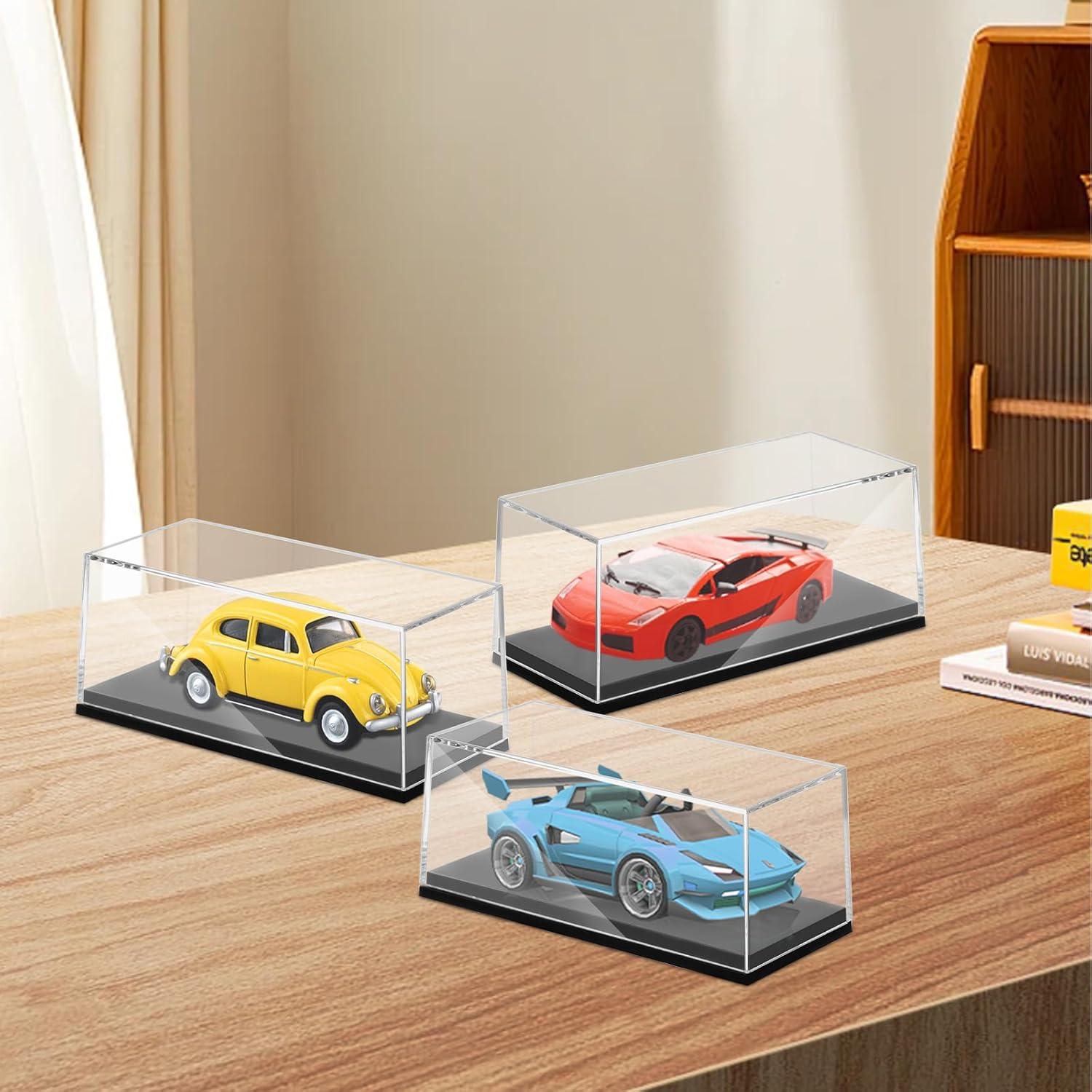 12 Cajas de Exhibición Acrílicas para Autos 1:64 Hlimior