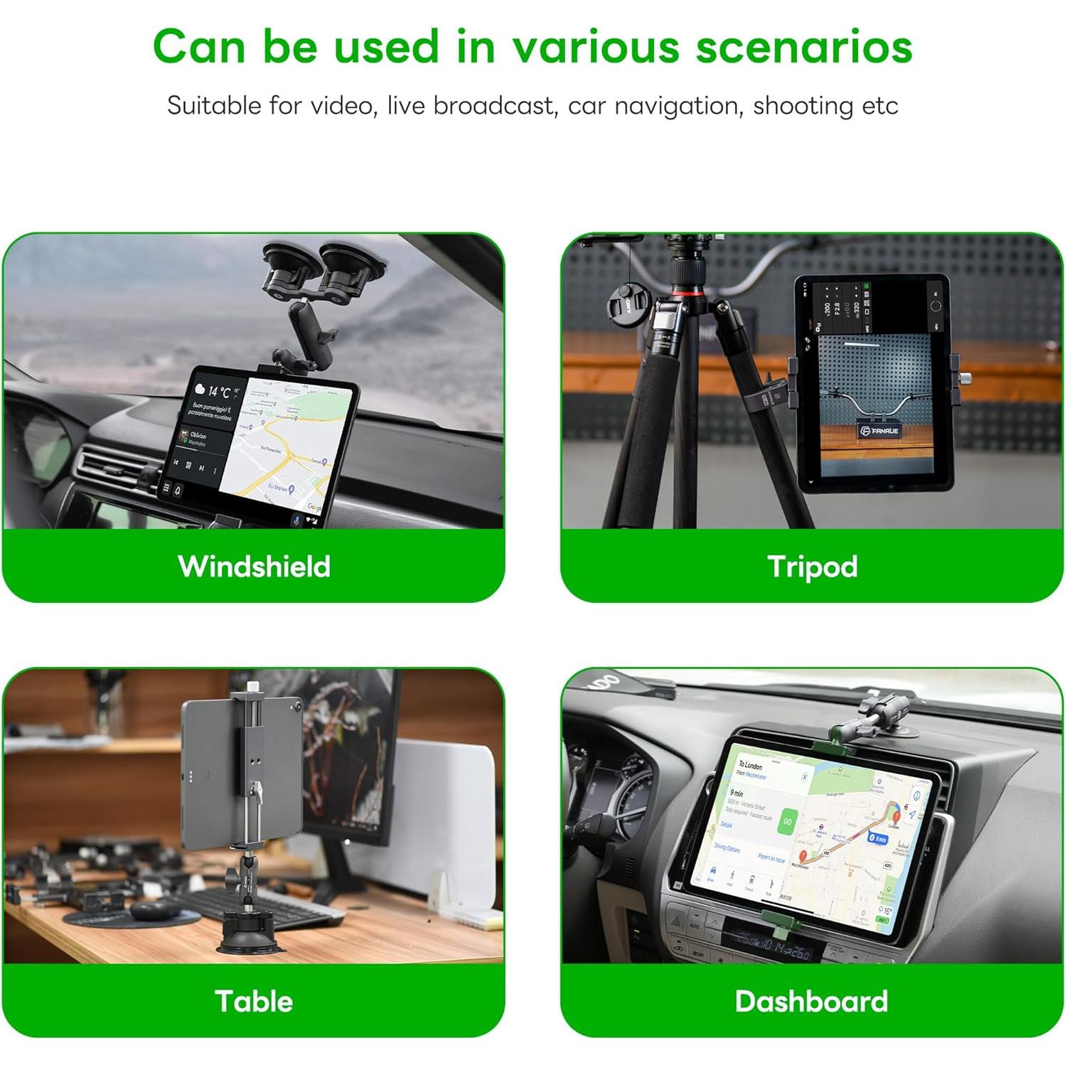 Soporte para iPad FANAUE con Montaje en Trípode 360°