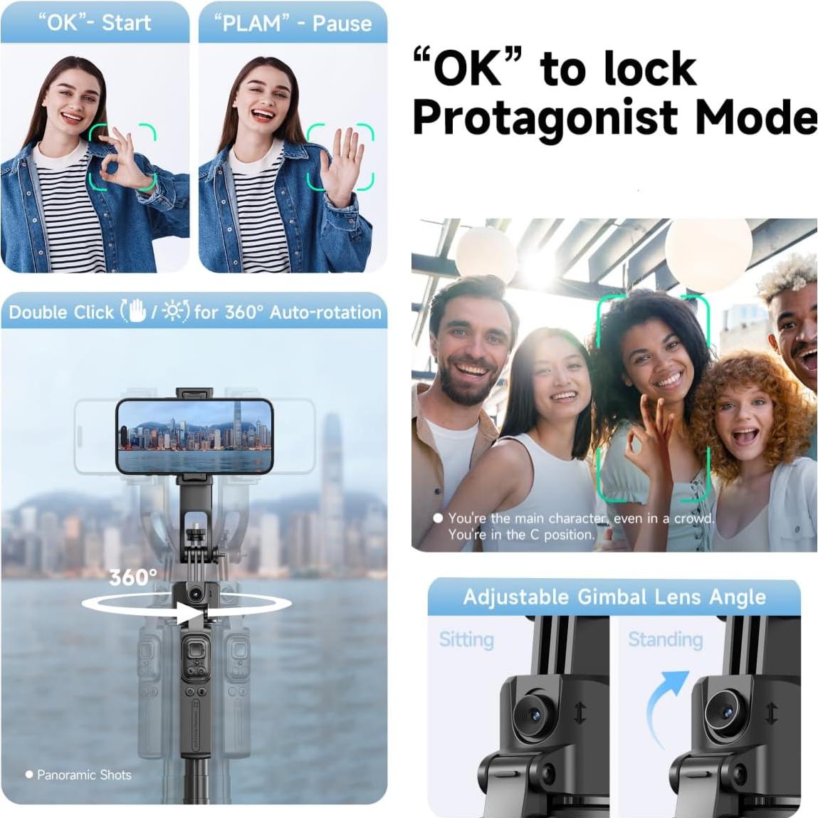 Trípode Automático 360° SESDOS para Grabación y Streaming