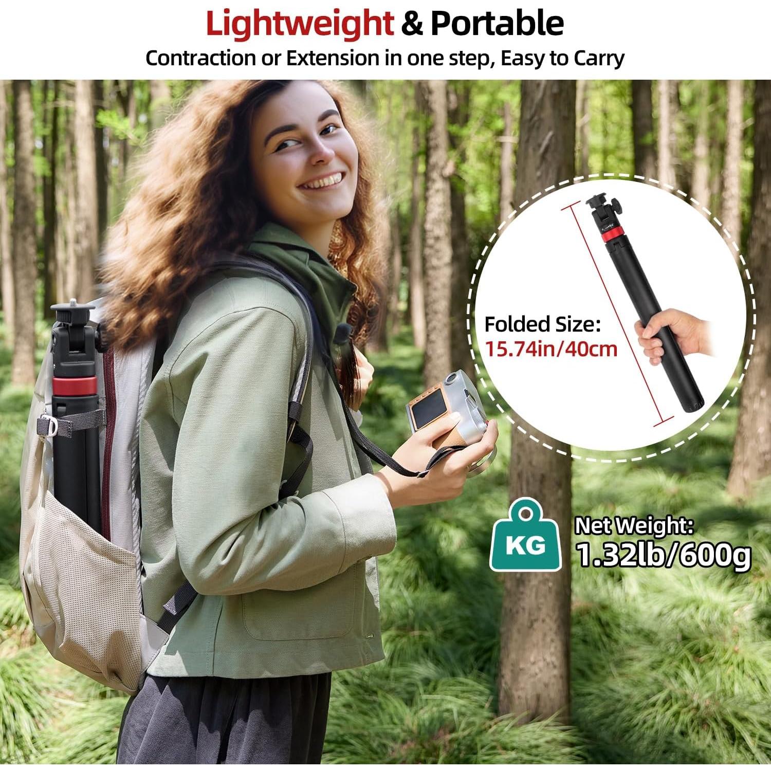 Trípode Extensible JEBUTU para Teléfono y Cámara, 0.72 kg