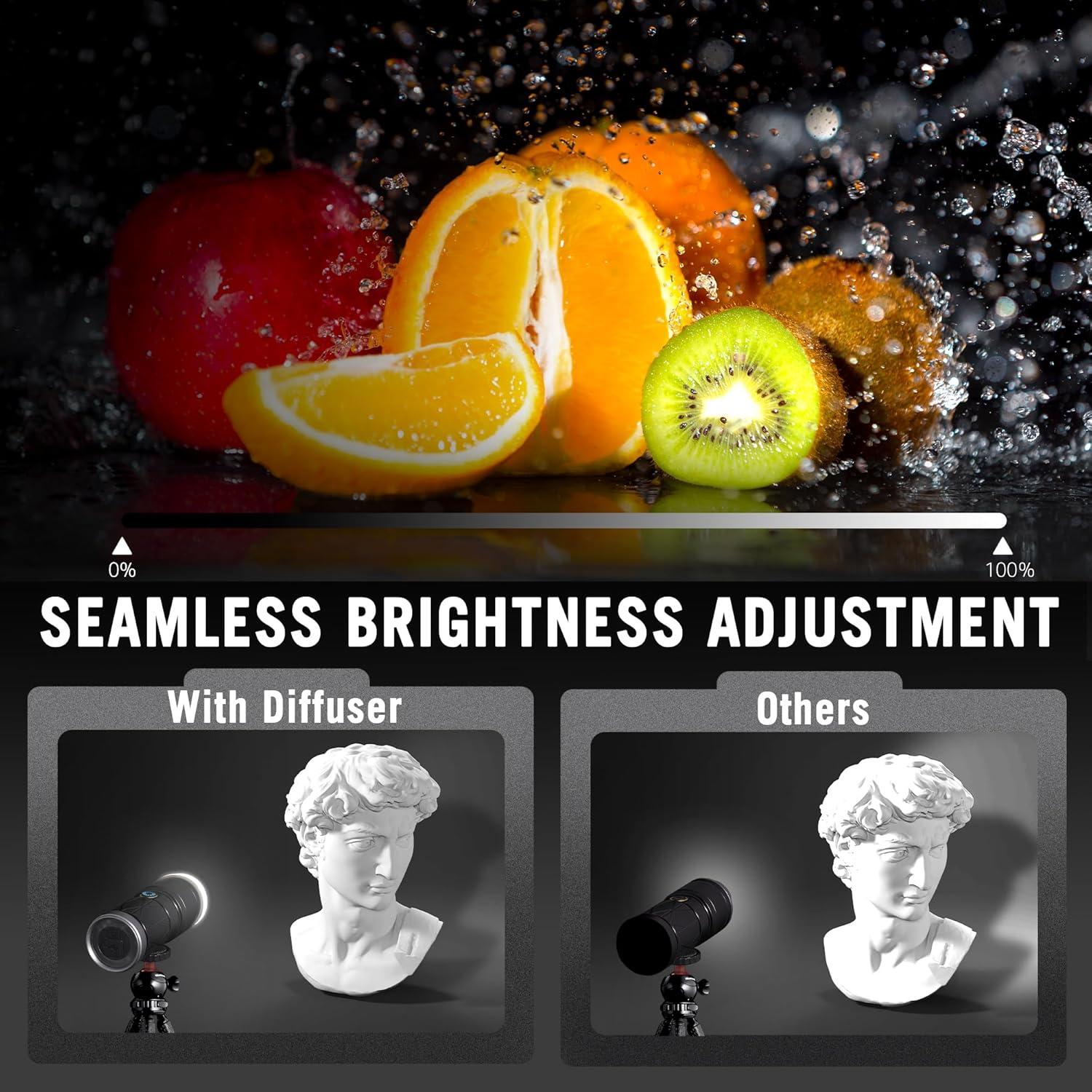 Foco Fotográfico Portátil RGB Arsoer ASR-SD 6000mAh USB-C