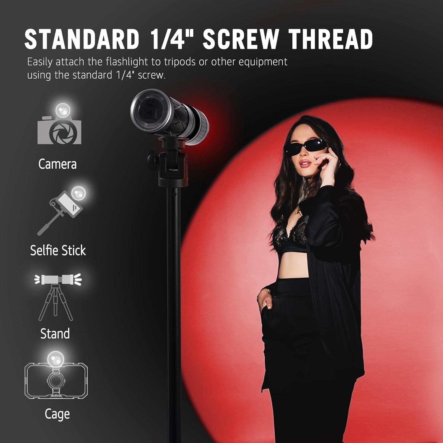 Foco Fotográfico Portátil RGB Arsoer ASR-SD 6000mAh USB-C