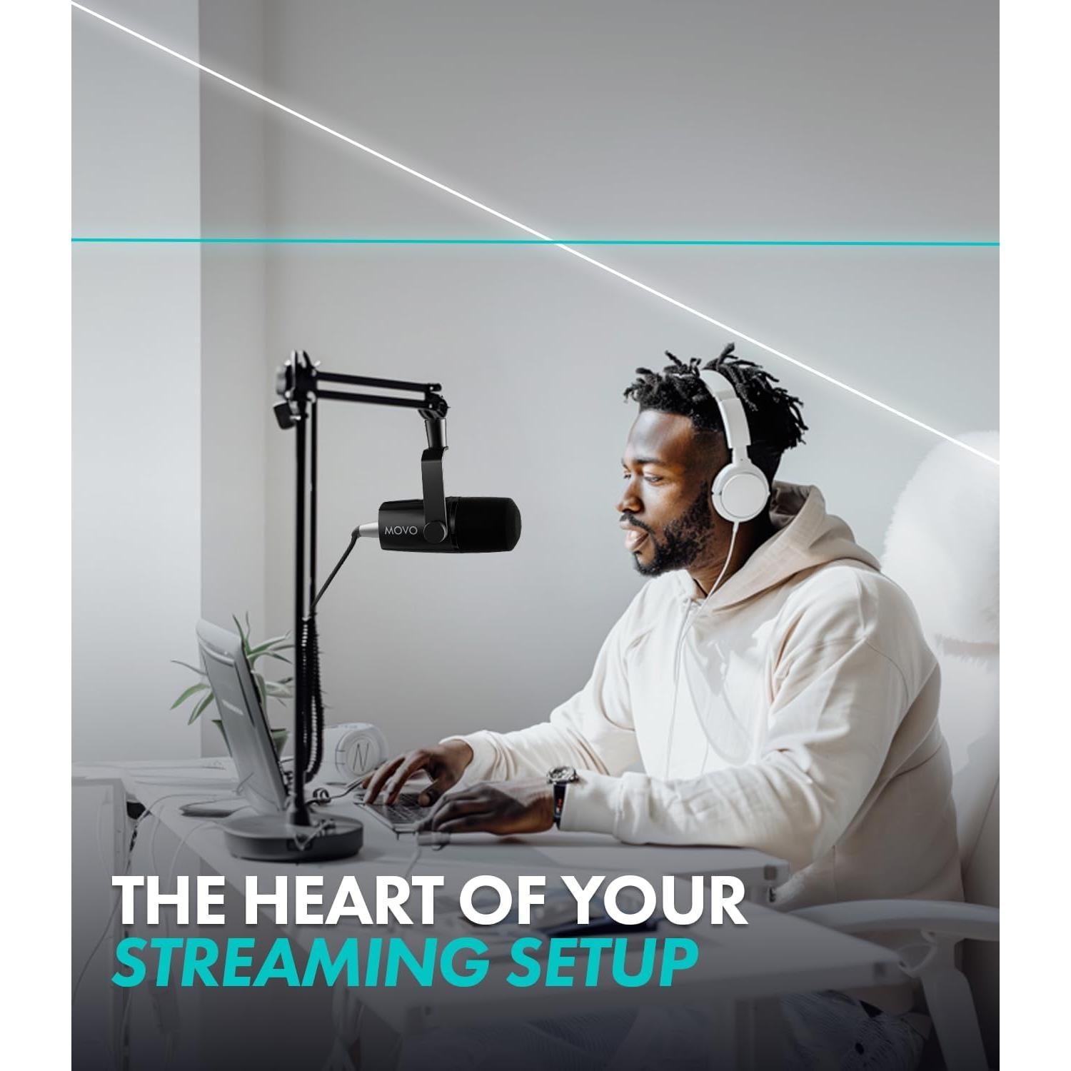 Micrófono Dinámico Movo UM6 con Preamp Integrado USB-C