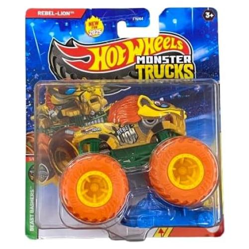 Hot Wheels Monster Trucks León Rebelde 1:64 Bestias Aplastadoras