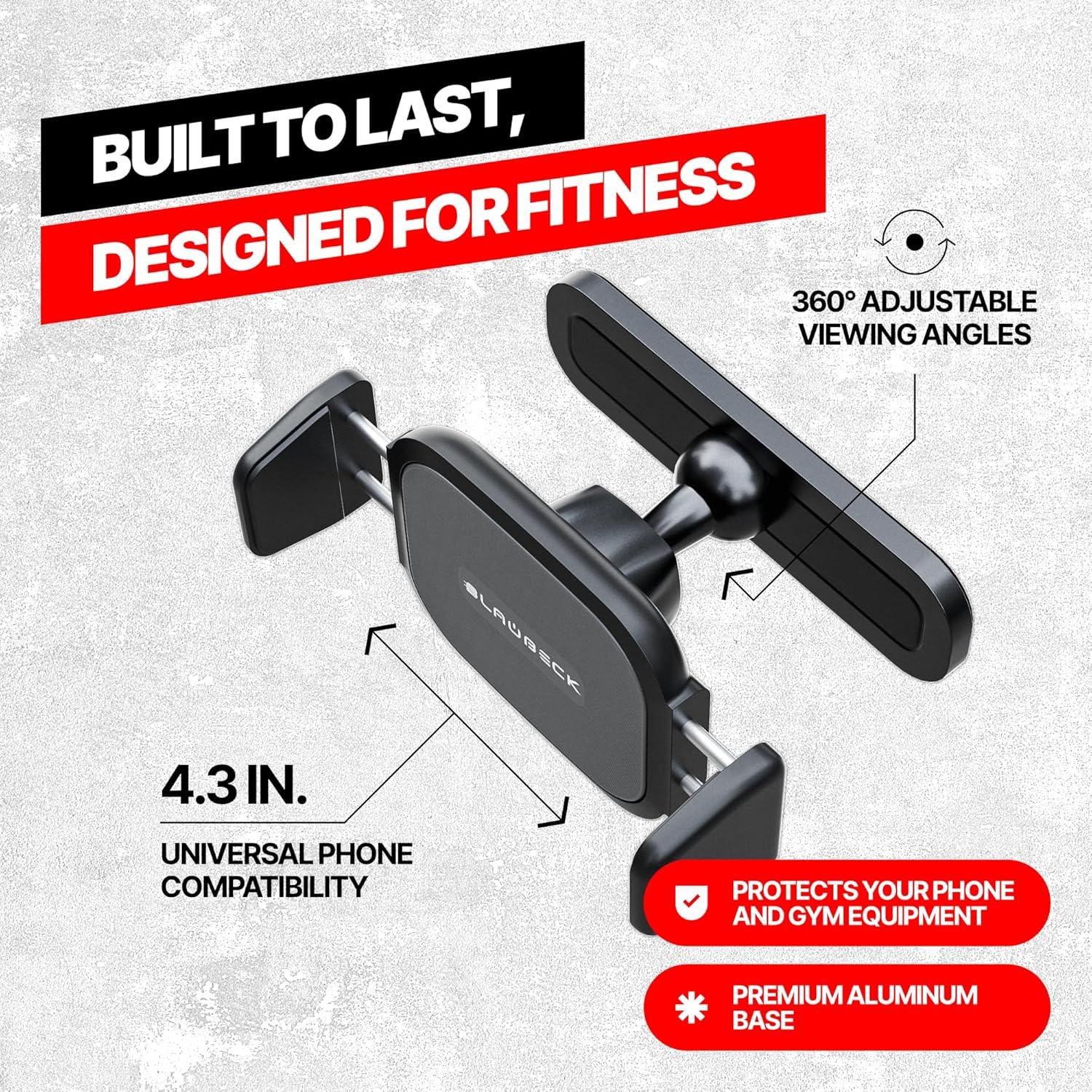 Magnetic Phone Holder for Gym – Essential Gym Rats Stuff – Magnetic Tripod for iPhone and Magnet Phone Mount– Home Workout Accessories and Gear