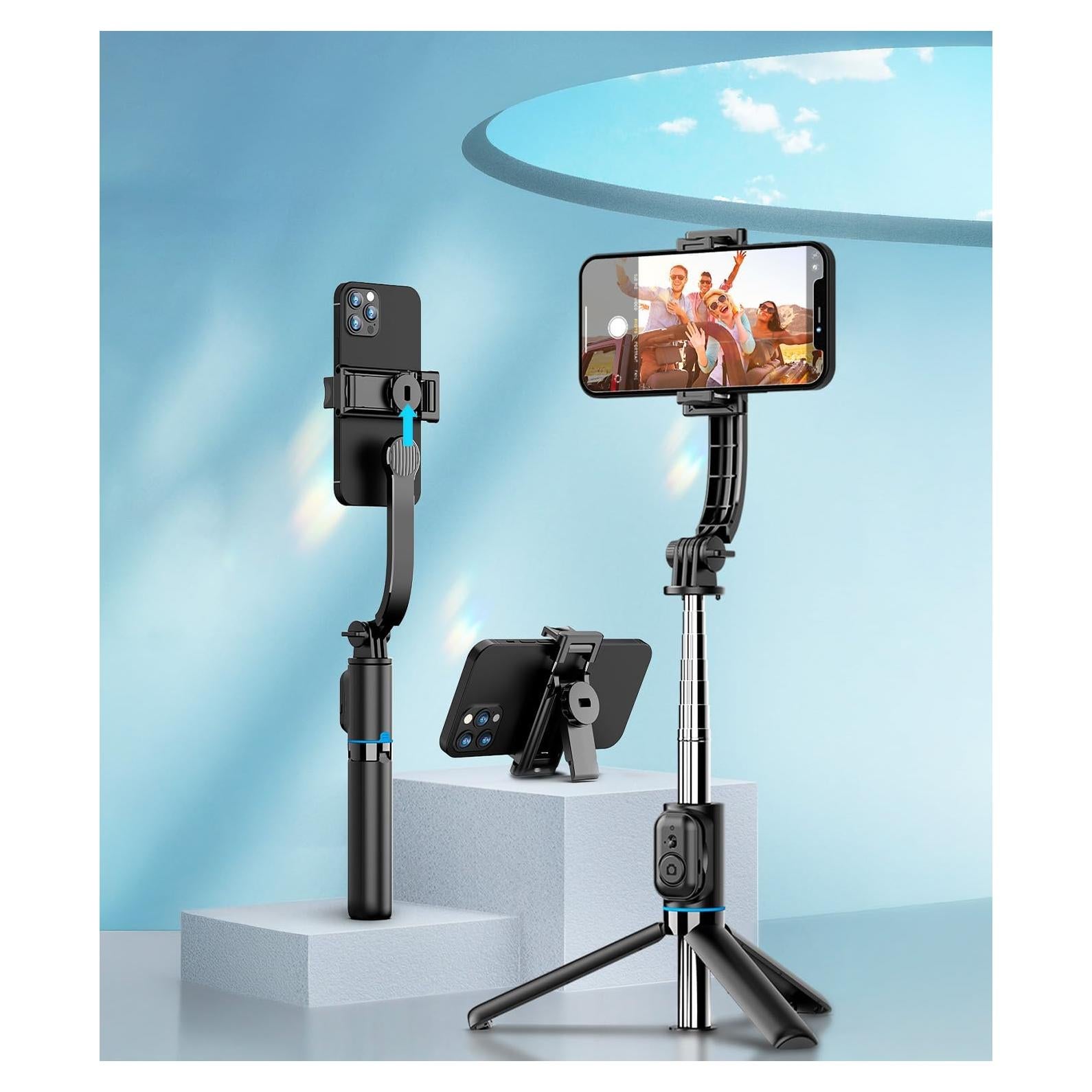 Bastón de Selfie Extensible con Trípode y Control Remoto - 19.5 cm a 129.5 cm