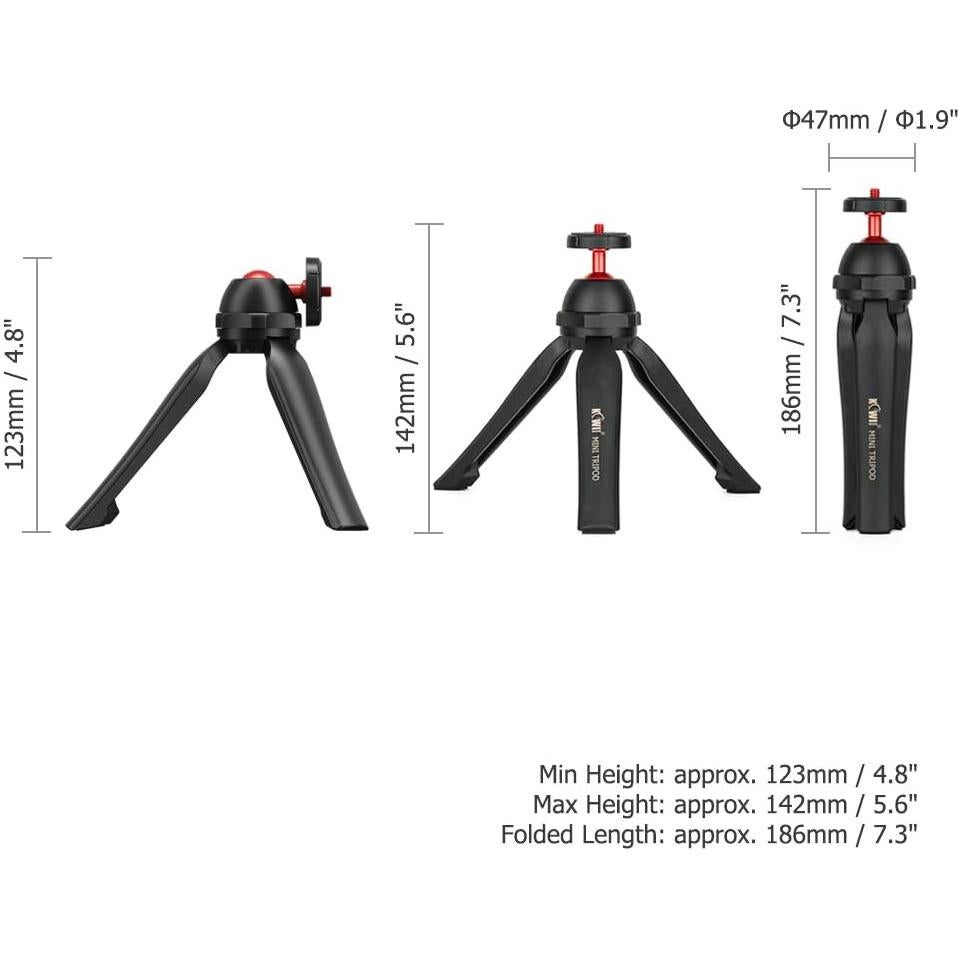 Mini Trípode KIWIFOTOS KTB-MT1 Rojo para Cámara Compacta