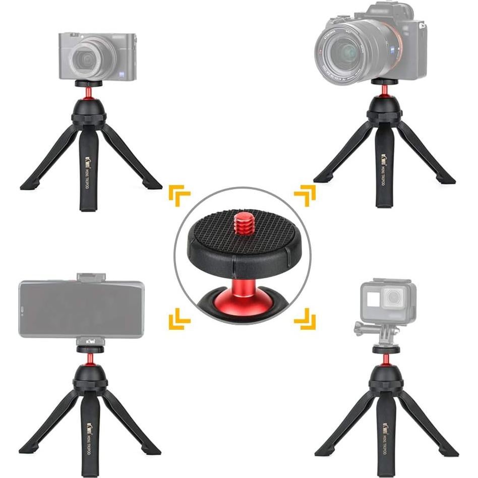 Mini Trípode KIWIFOTOS KTB-MT1 Rojo para Cámara Compacta