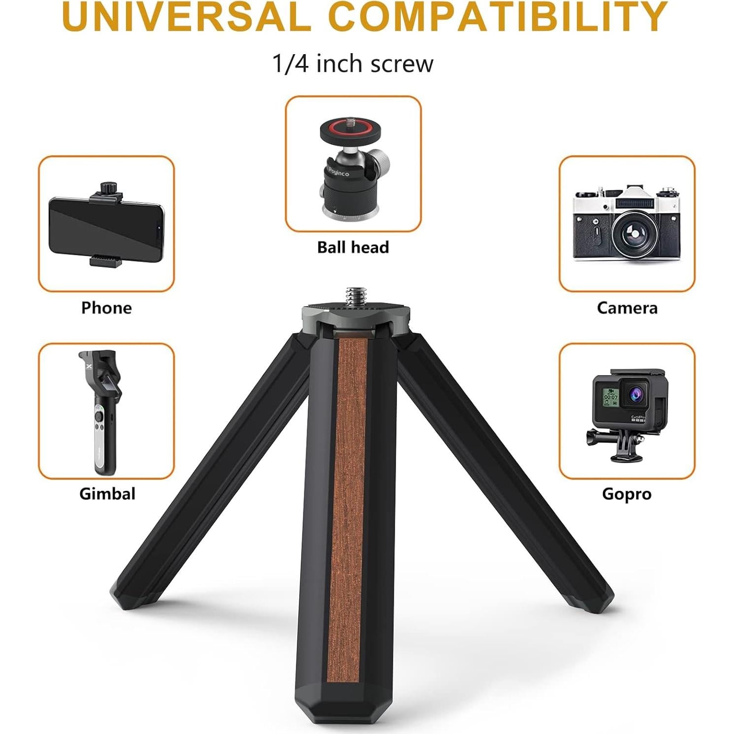 Mini Trípode de Mesa Portátil Poyinco para iPhone 12kg